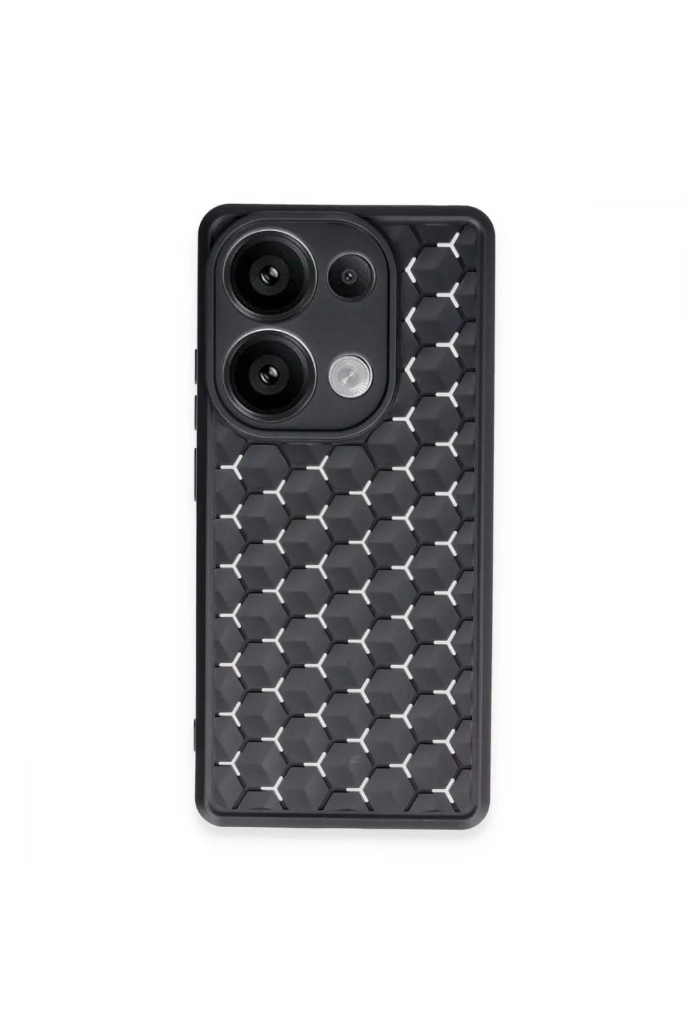 Xiaomi Redmi Note 13 Pro 4g Kılıf Petek Silikon Kapak - Siyah