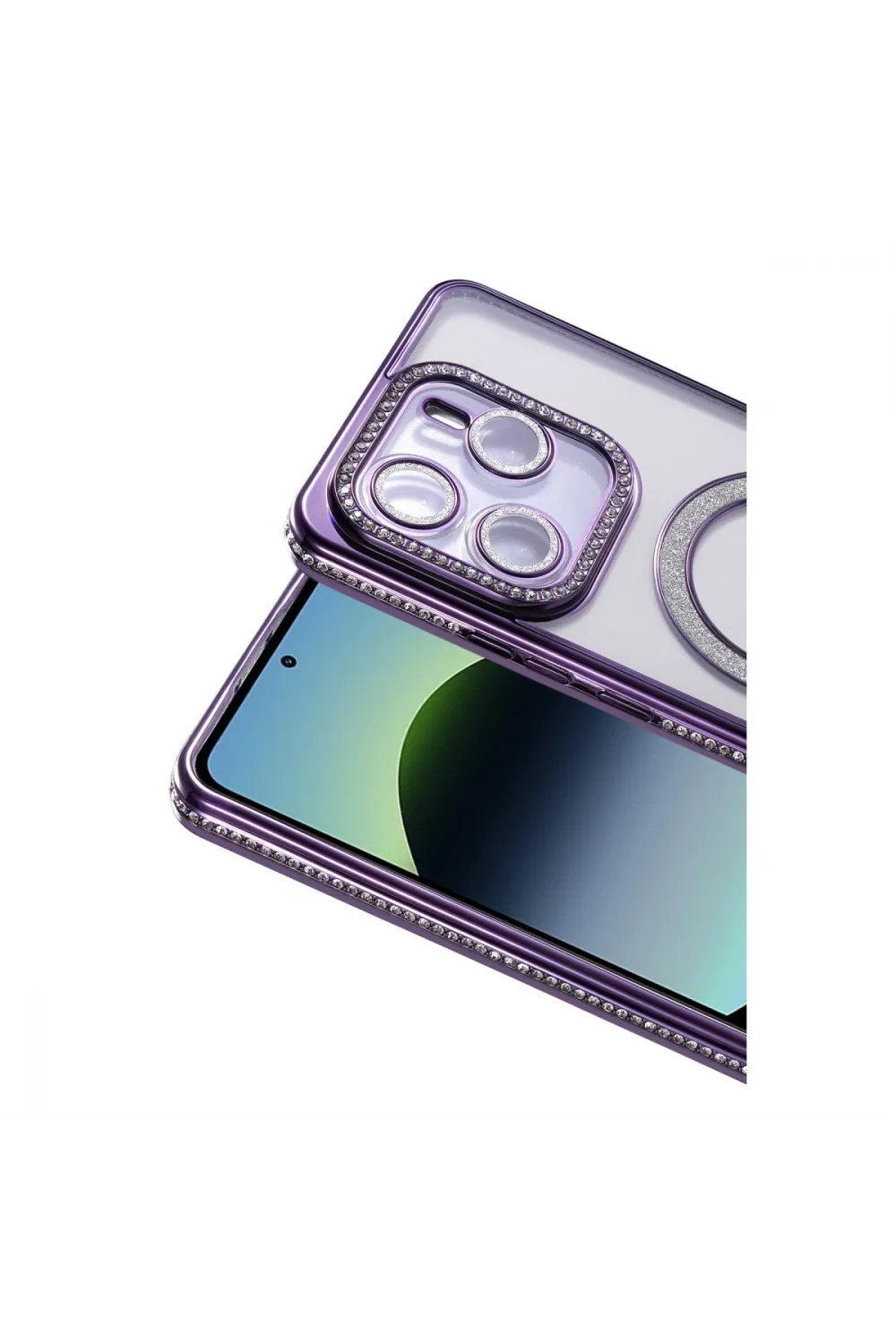 Xiaomi Redmi Note 14 4g Joke Simli Magneticsafe Kılıf - Derin Mor