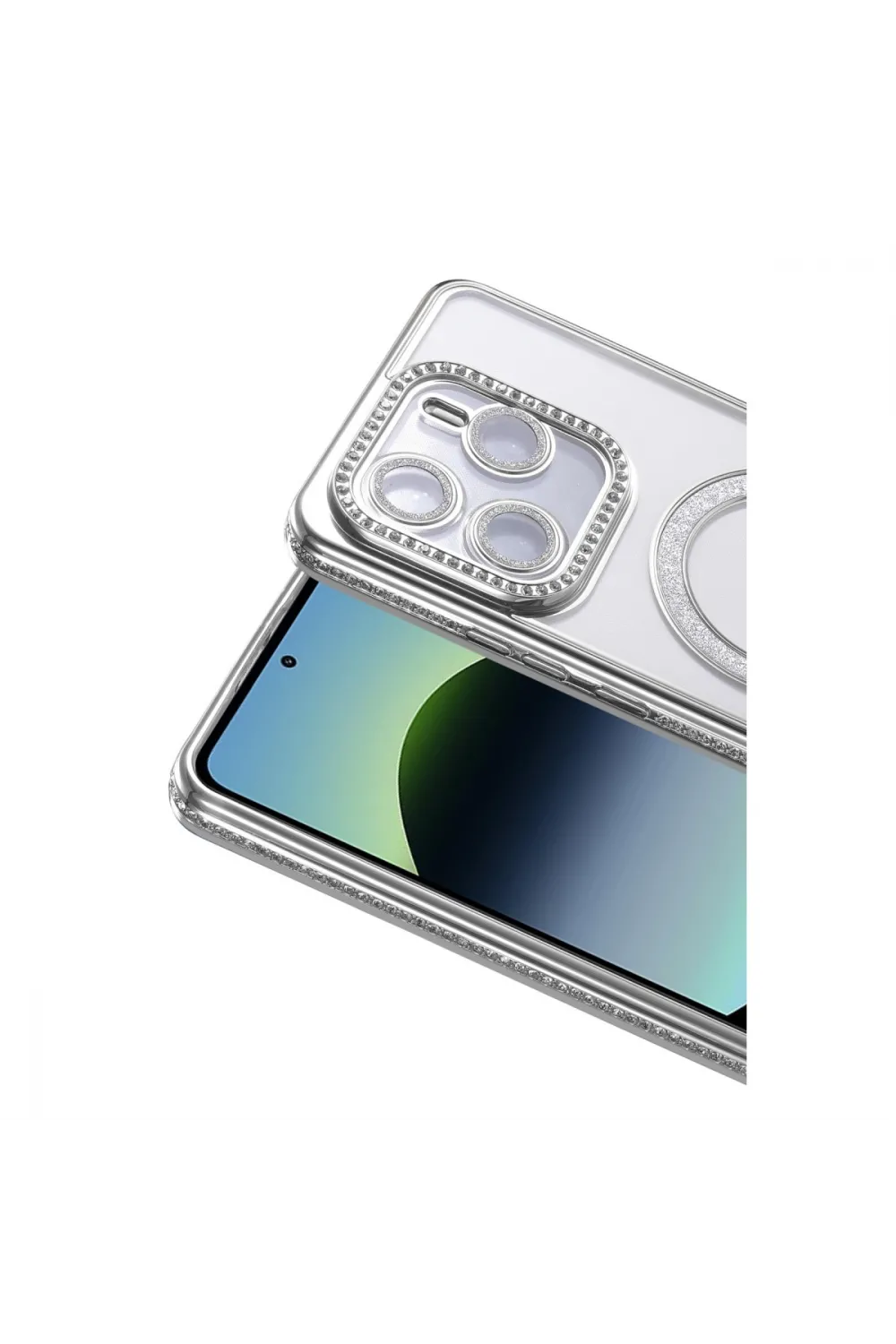 Xiaomi Redmi Note 14 4g Joke Simli Magneticsafe Kılıf - Gümüş