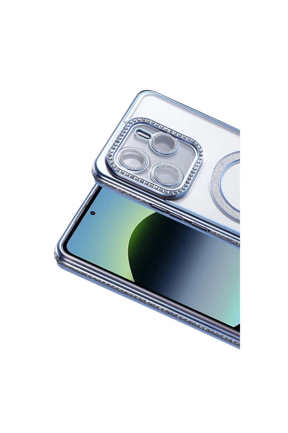 Xiaomi Redmi Note 14 4g Joke Simli Magneticsafe Kılıf - Mavi