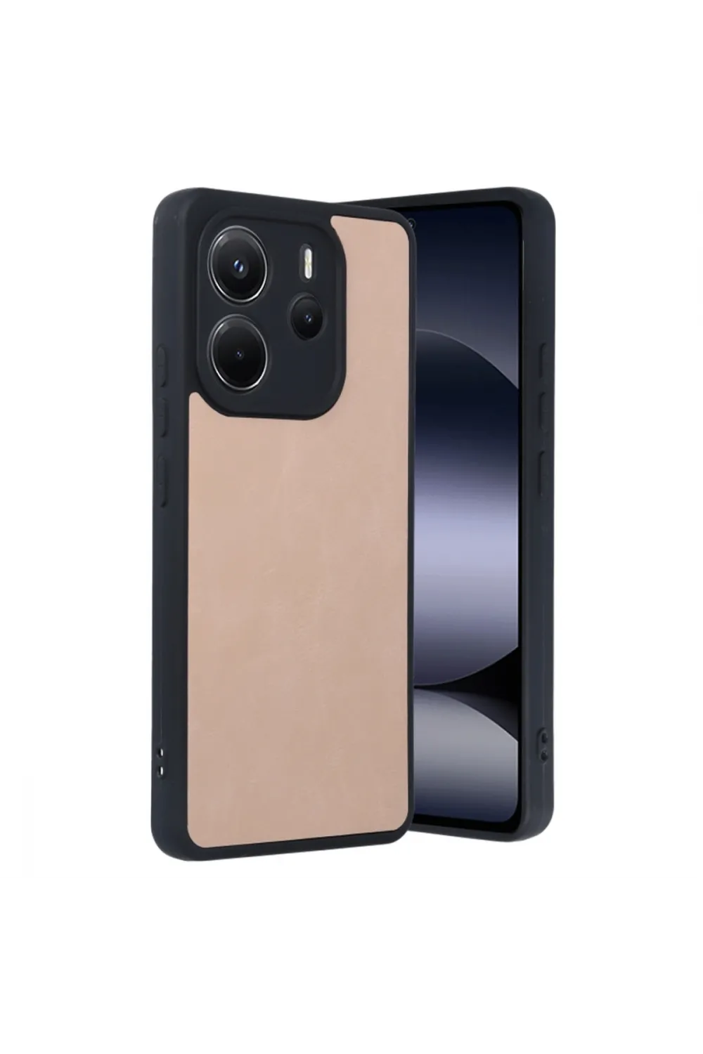 Xiaomi Redmi Note 14 4g Kılıf Aras Deri Kapak - Pudra