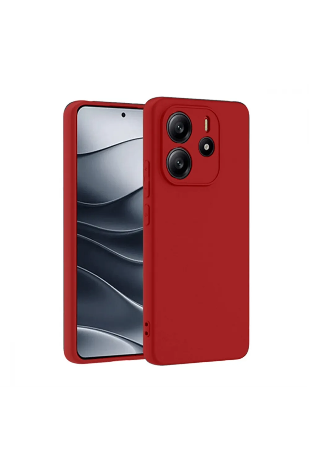 Xiaomi Redmi Note 14 4g Kılıf First Silikon - Kırmızı