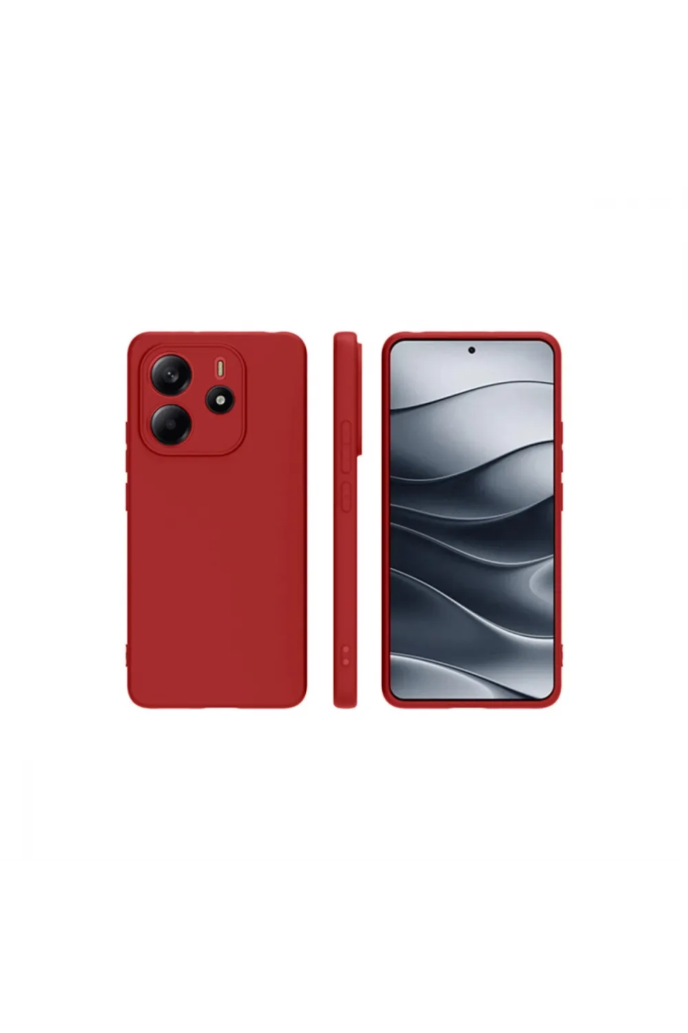 Xiaomi Redmi Note 14 4g Kılıf First Silikon - Kırmızı