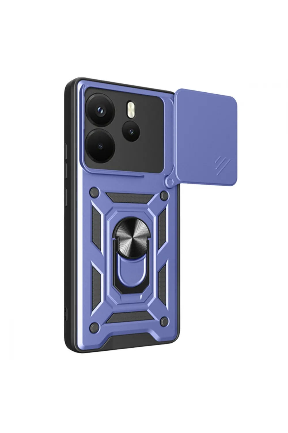 Xiaomi Redmi Note 14 4g Pars Lens Yüzüklü Silikon - Lacivert
