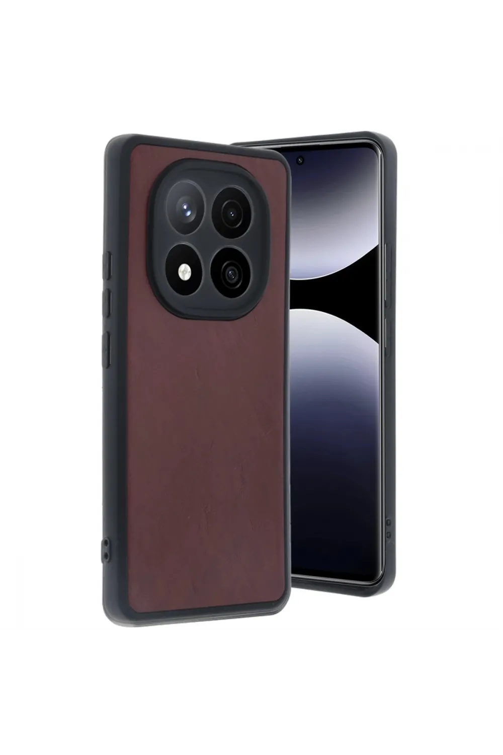 Xiaomi Redmi Note 14 Pro 4g Kılıf Aras Deri Kapak - Bordo