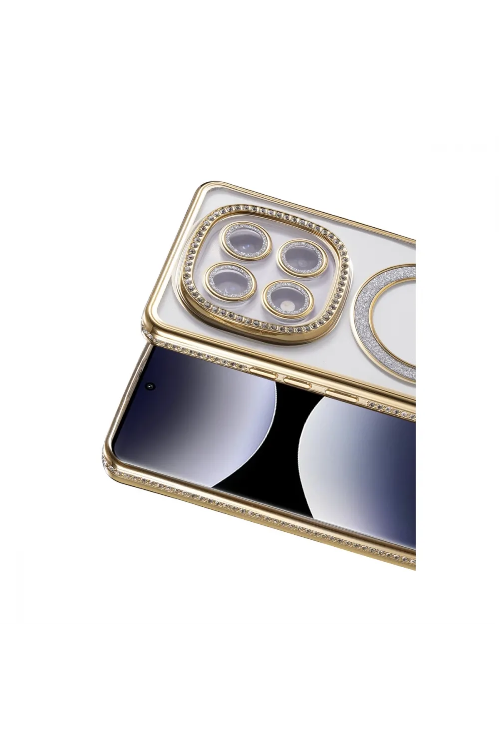 Xiaomi Redmi Note 14 Pro 5g Joke Simli Magneticsafe Kılıf - Gold
