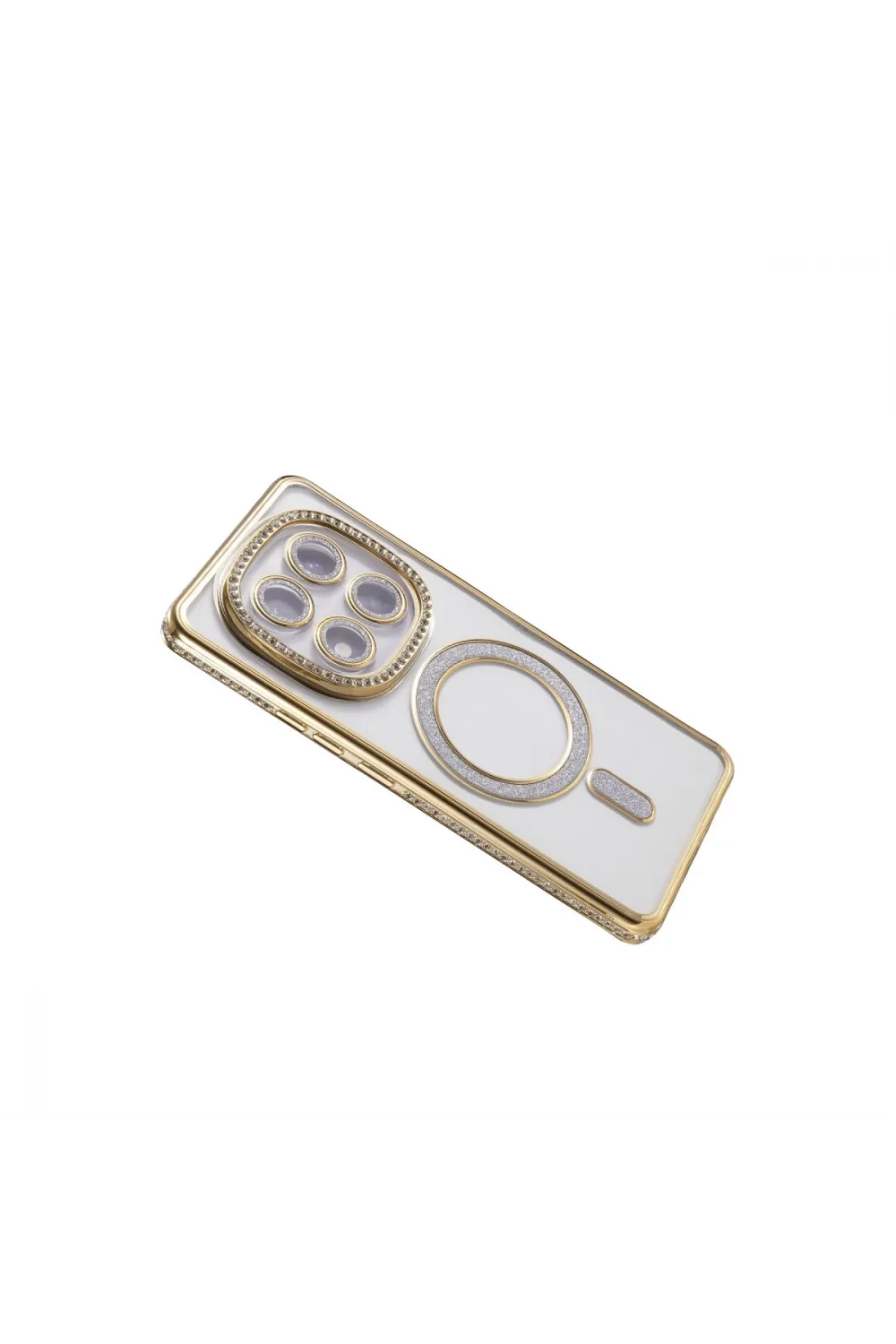 Xiaomi Redmi Note 14 Pro 5g Joke Simli Magneticsafe Kılıf - Gold