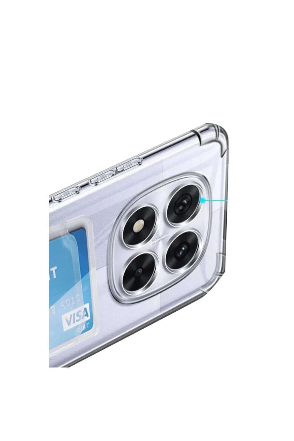 Xiaomi Redmi Note 14 Pro 5g Kılıf Kart Şeffaf Silikon - Şeffaf