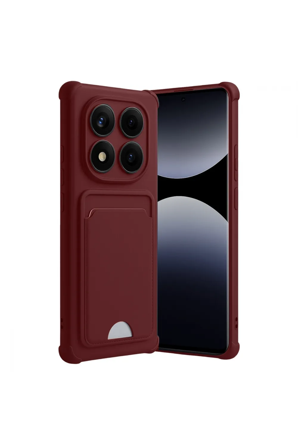 Xiaomi Redmi Note 14 Pro Plus Kelvin Kartvizitli Silikon - Bordo