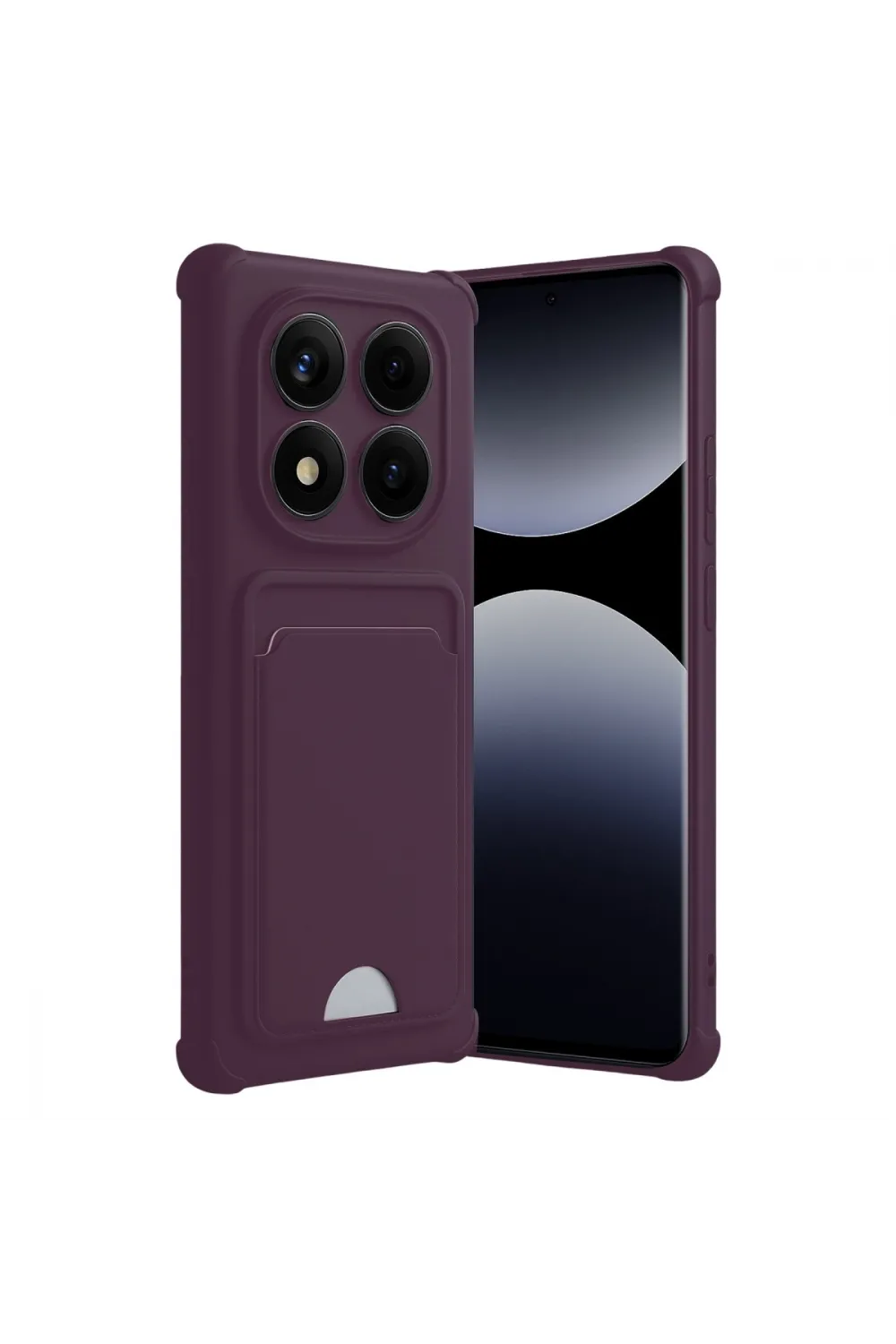 Xiaomi Redmi Note 14 Pro Plus Kelvin Kartvizitli Silikon - Derin Mor