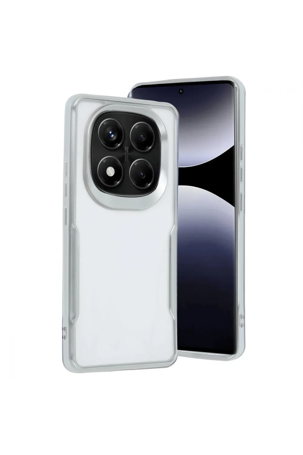 Xiaomi Redmi Note 14 Pro Plus Kılıf Boyi Silikon Kapak - Gümüş