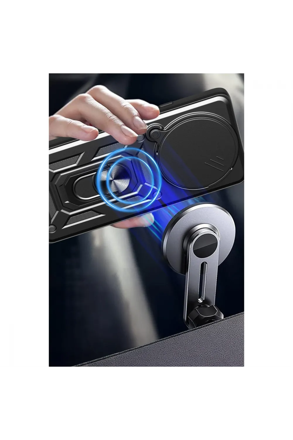 Xiaomi Redmi Note 14 Pro Plus Kılıf Pars Lens Yüzüklü Silikon - Siyah