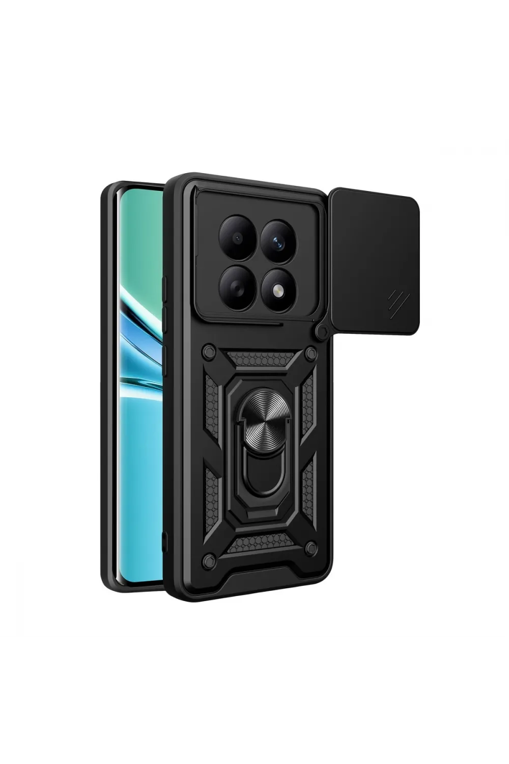 Xiaomi Redmi Note 15 4g Pars Lens Yüzüklü Silikon - Siyah