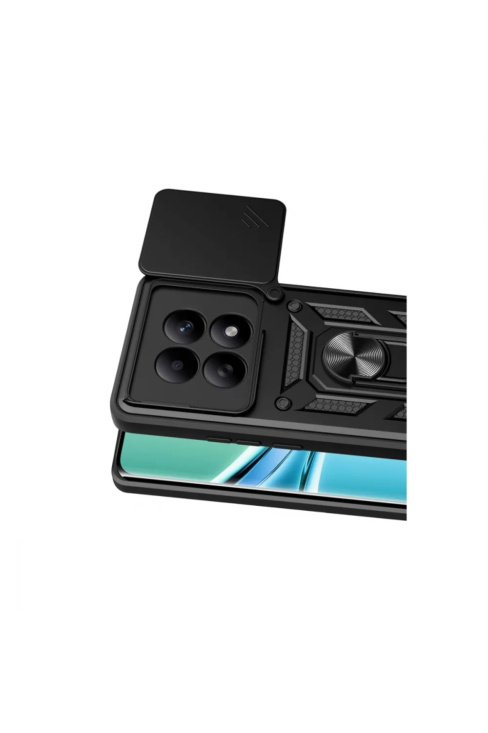 Xiaomi Redmi Note 15 4g Pars Lens Yüzüklü Silikon - Siyah