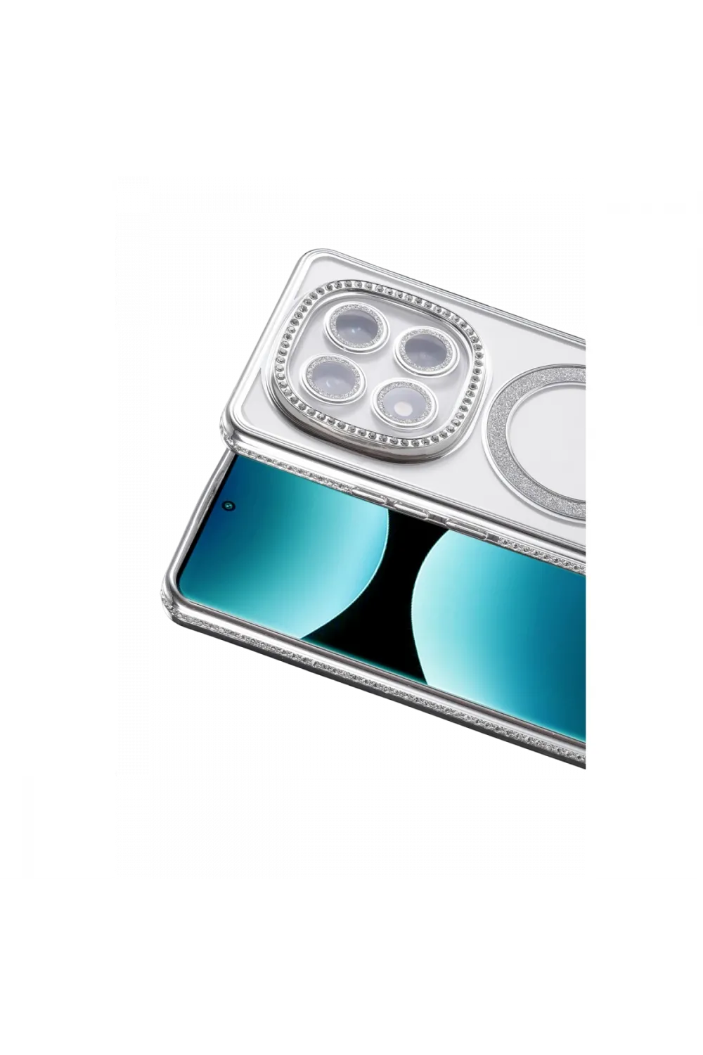 Xiaomi Redmi Note 15 Pro Plus 5g Joke Simli Magneticsafe Kılıf - Gümüş