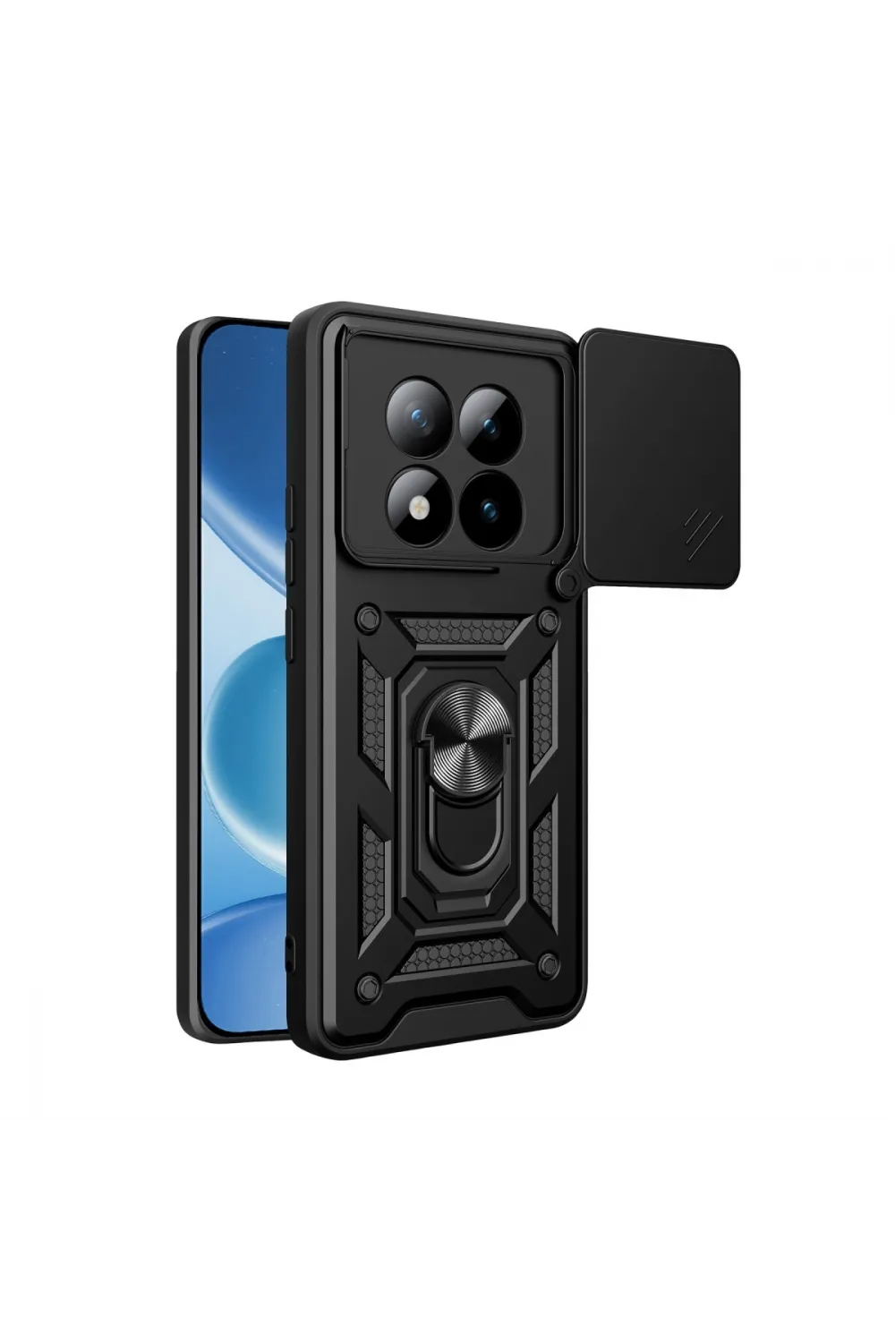 Xiaomi Redmi Note 15 Pro Plus 5g Pars Lens Yüzüklü Silikon - Siyah