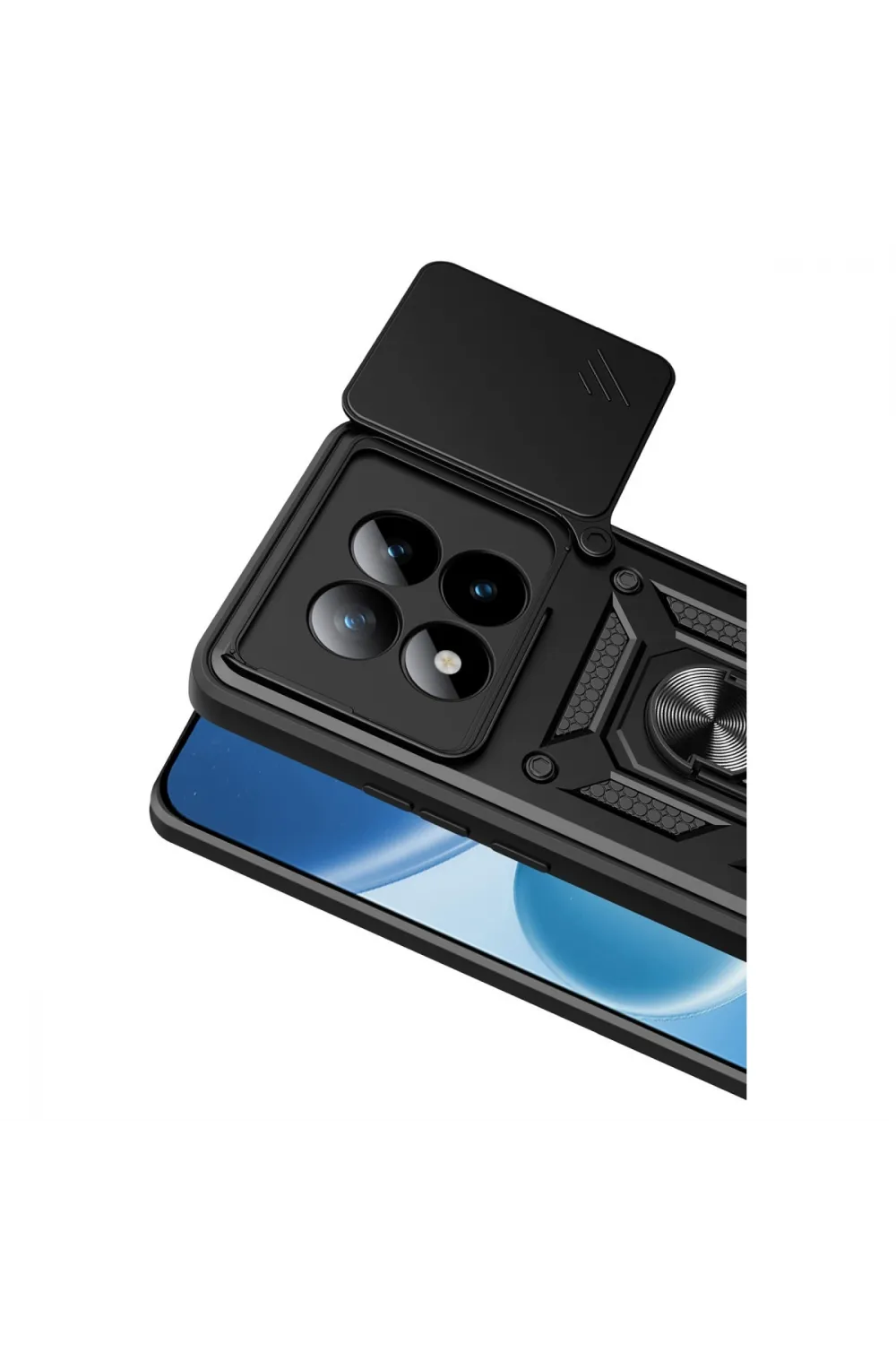 Xiaomi Redmi Note 15 Pro Plus 5g Pars Lens Yüzüklü Silikon - Siyah