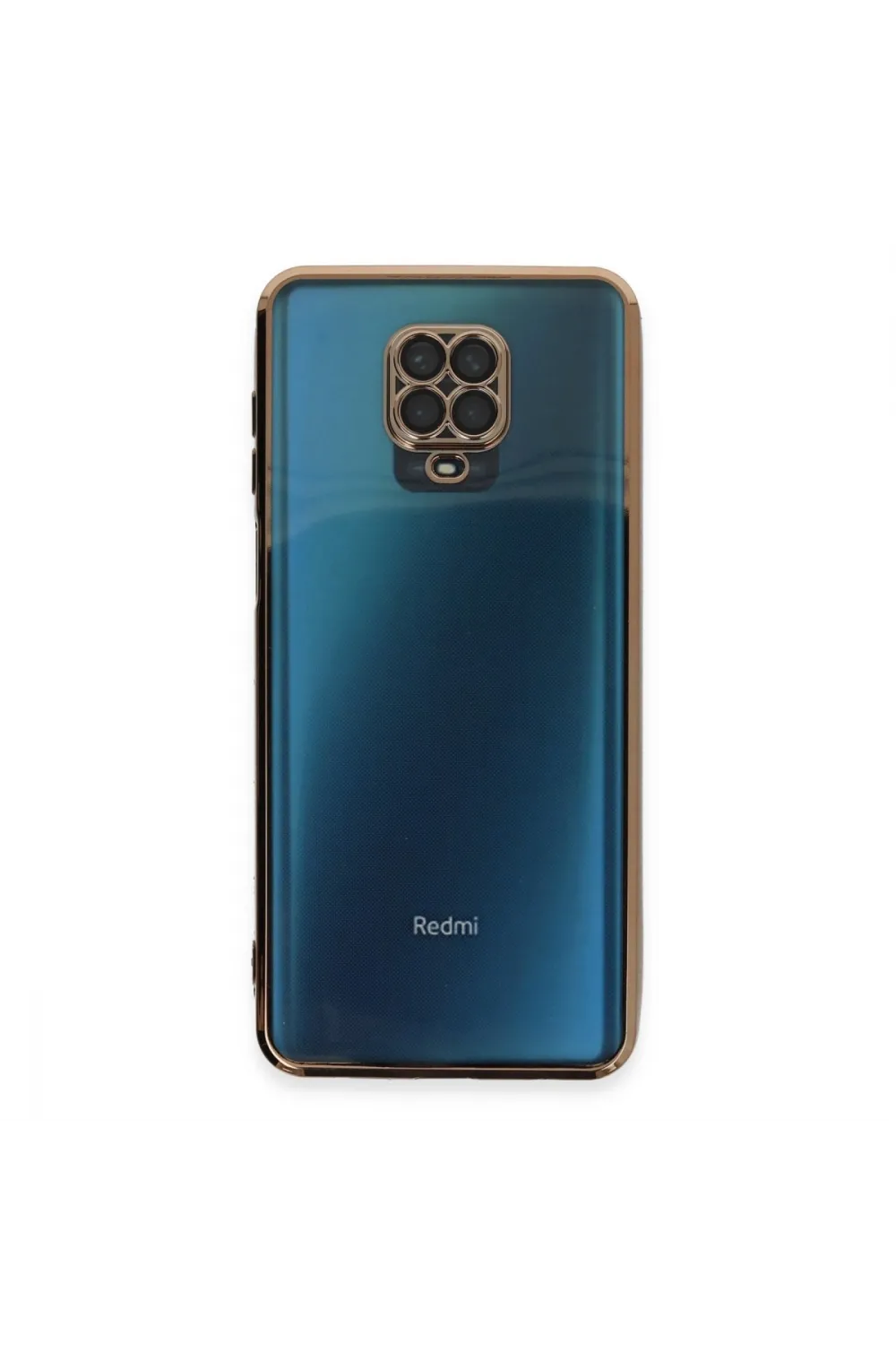 Xiaomi Redmi Note 9 Pro Kılıf Razer Lensli Silikon - Gold
