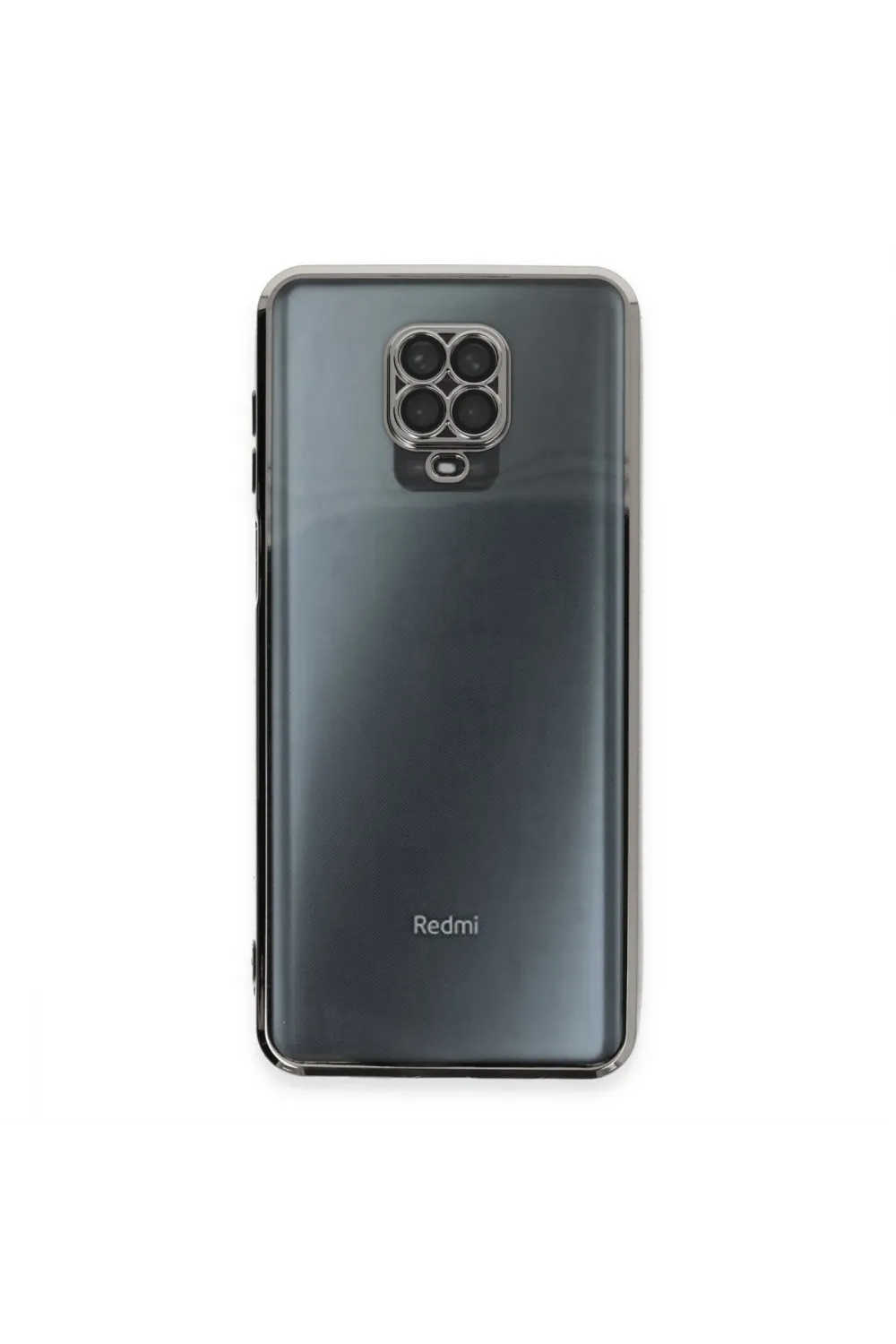 Xiaomi Redmi Note 9 Pro Kılıf Razer Lensli Silikon - Gümüş