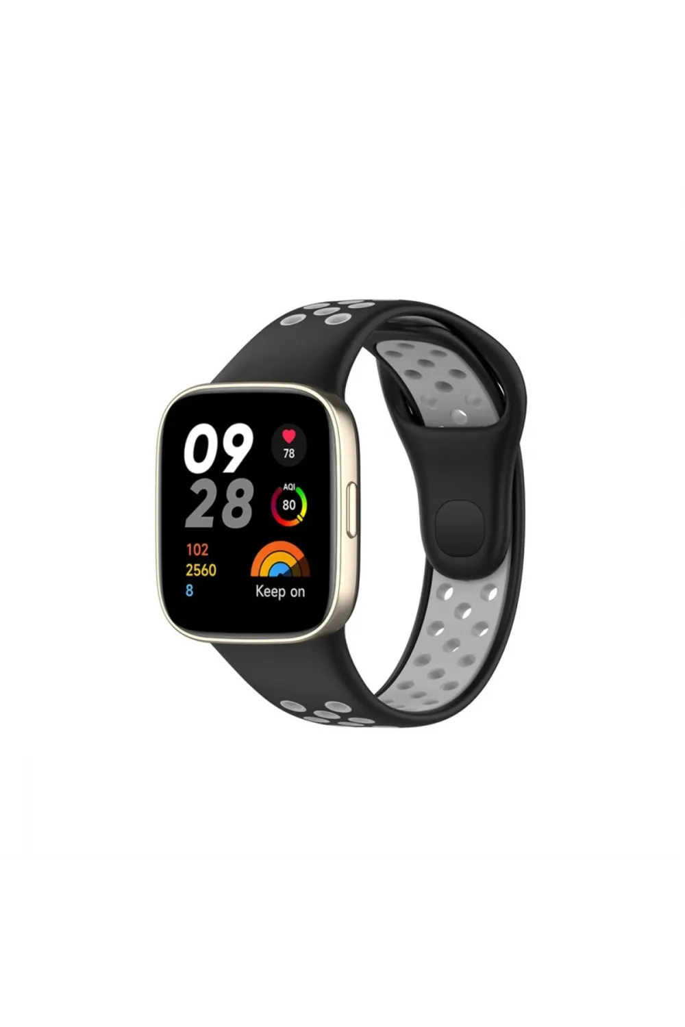 Xiaomi Redmi Watch 3 Spor Delikli Kordon (saat Değildir) - Siyah-gri