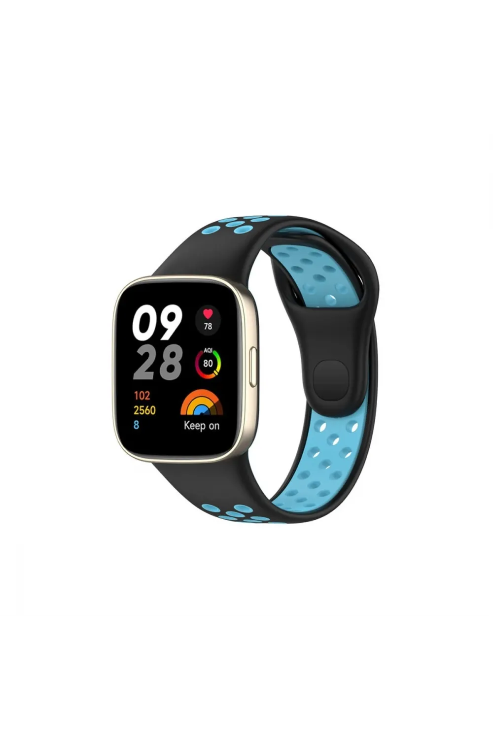 Xiaomi Redmi Watch 3 Spor Delikli Kordon (saat Değildir) - Siyah-mavi