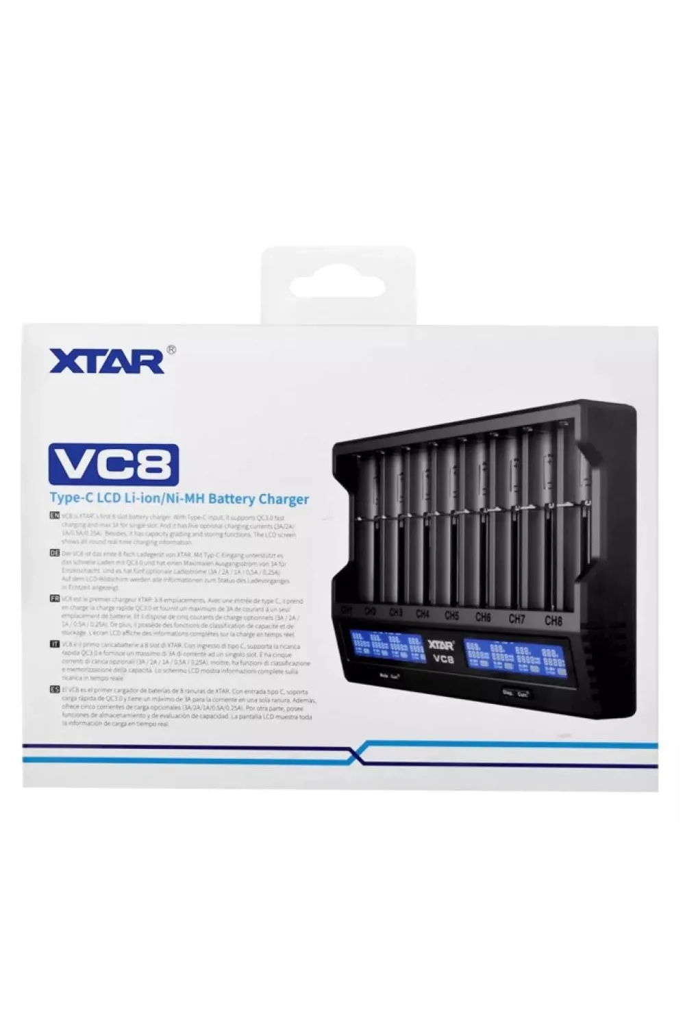 Xtar VC8 Sekizli Li-ion / NI-CD / NI-MH Pil Şarj Cihazı