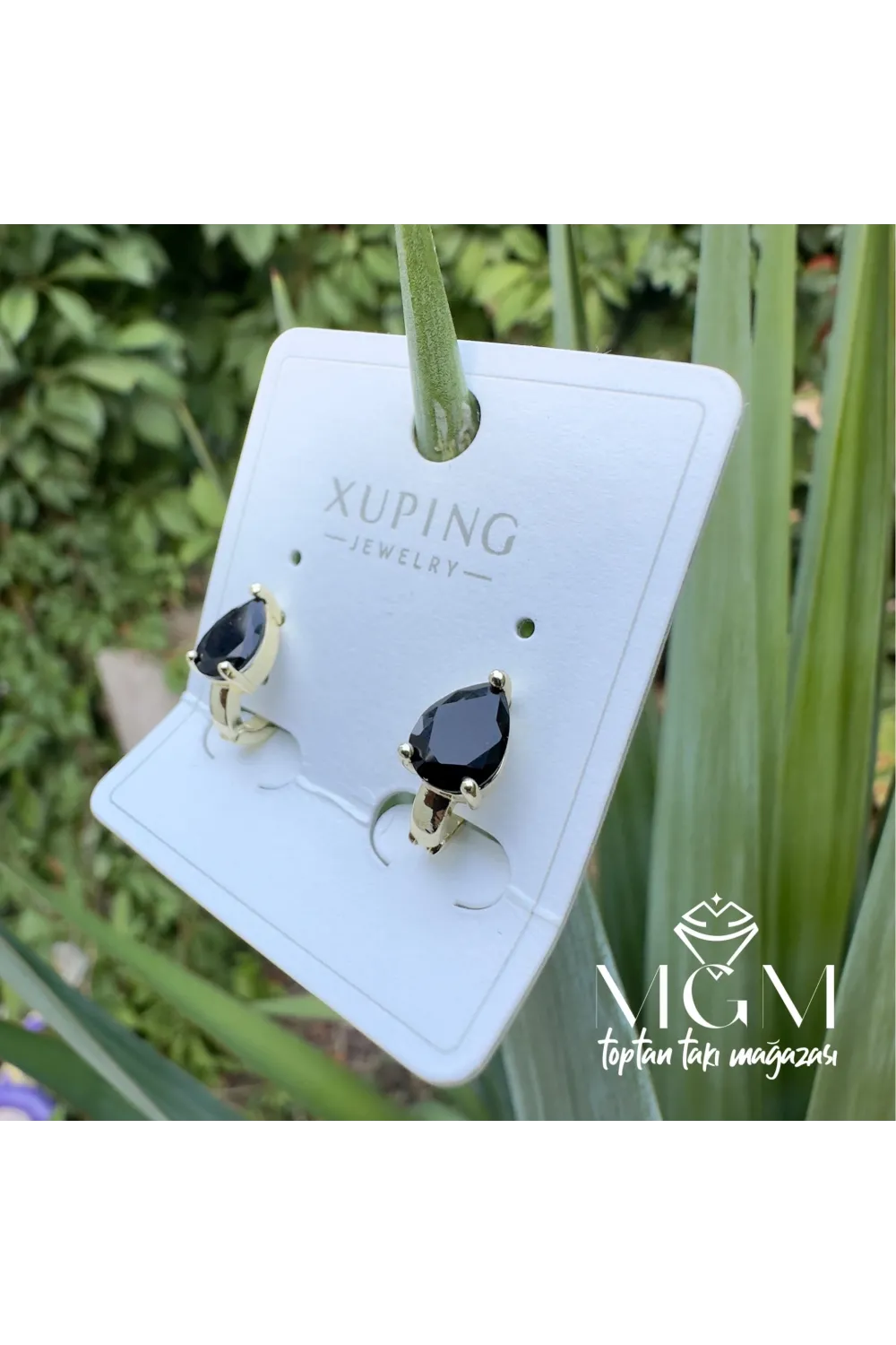 Xuping Taşlı Su Damlası Küpe - Kp00259