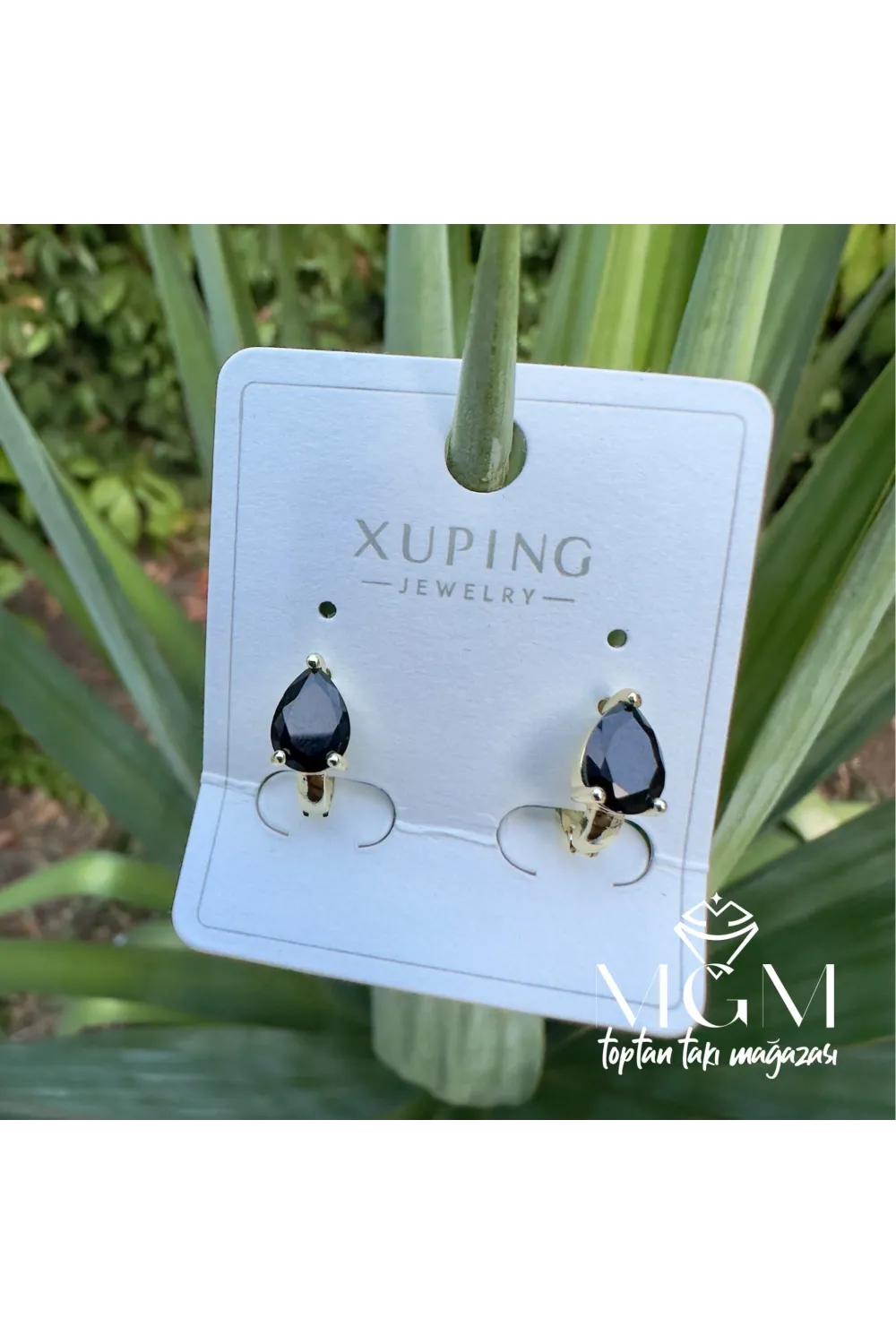 Xuping Taşlı Su Damlası Küpe - Kp00259