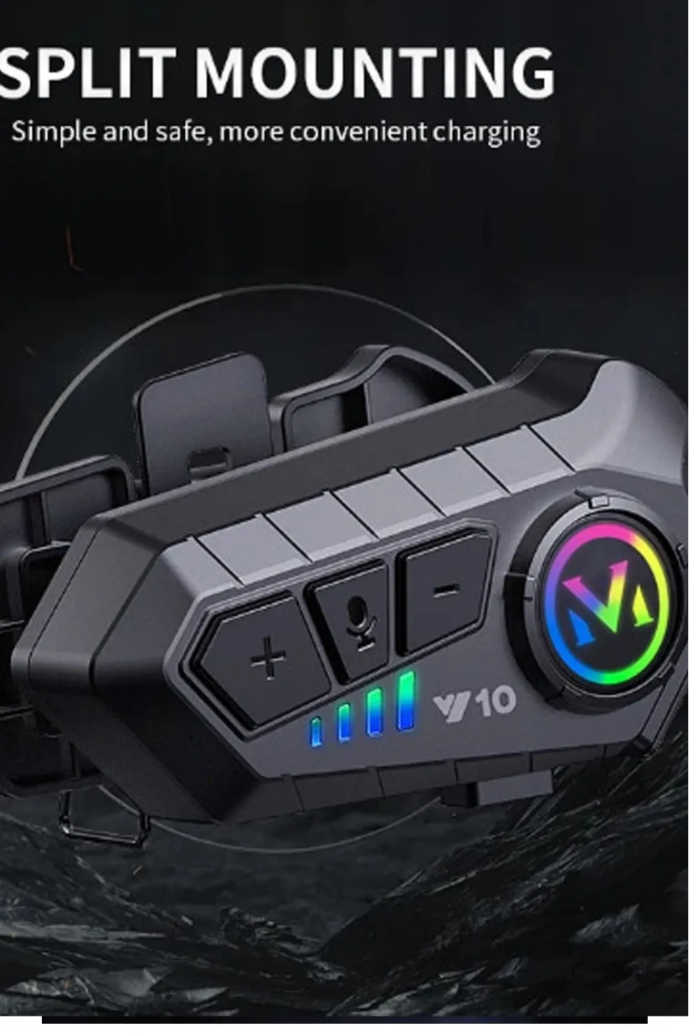 Y10 Kask Kulaklık Bluetooth Motosiklet Kulaklık 5,3 Bluetooth Intercom Motorsiklet Kulaklık