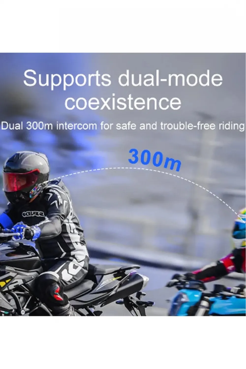 Y20 Max Motosiklet Bluetooth 5.3 Kask Intercom 2 Kişi 300 Metre Eşleşme Özellikli