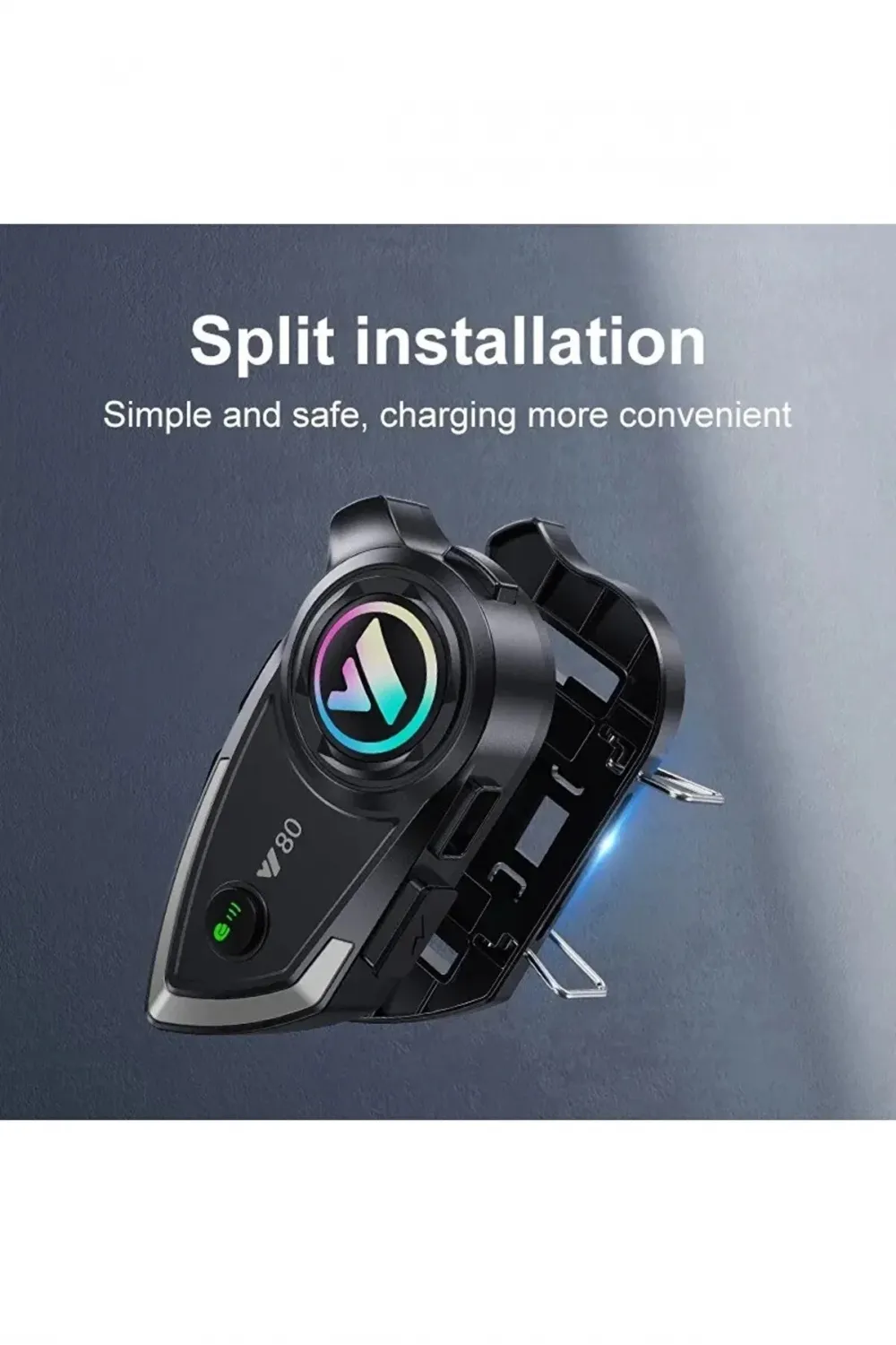 Y80 Motosiklet Kask Kulaklık Intercom Işıklı Motorsiklet Interkom