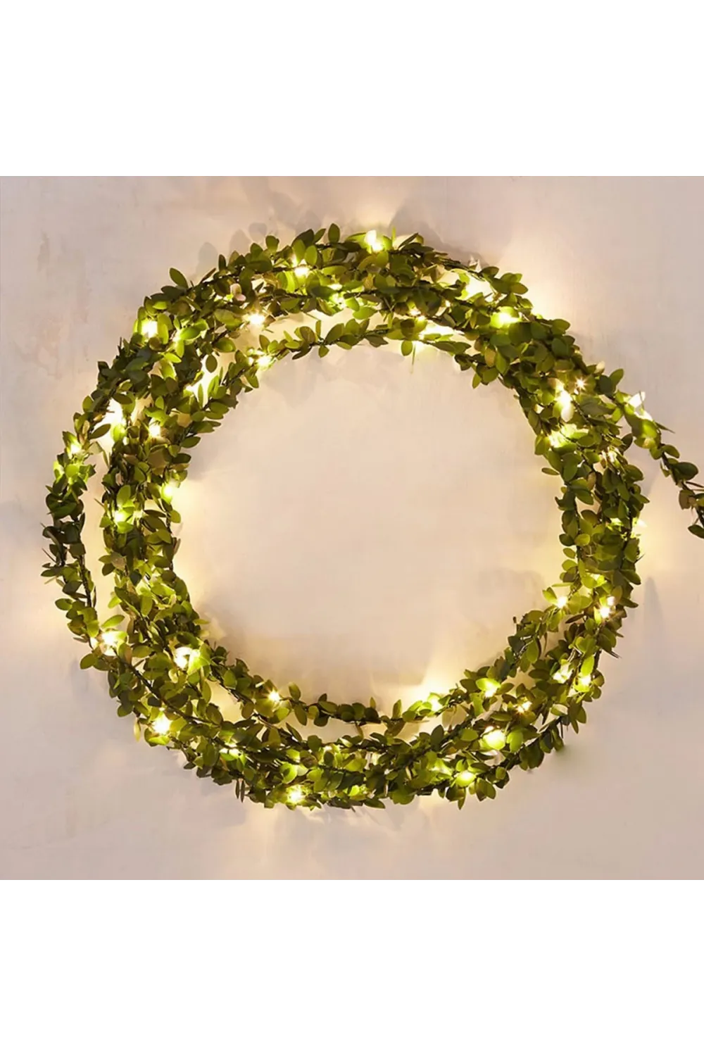 Yapraklı Dekorlu 3 Metre Peri Led Pilli  ışık Yılbaşı Aydınlatma