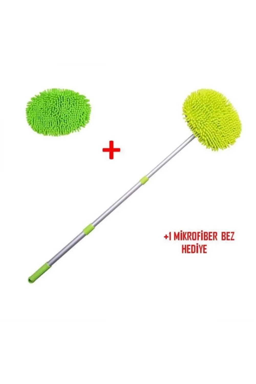 Yedek Bezli Mikrofiber Araba Yıkama Fırçası