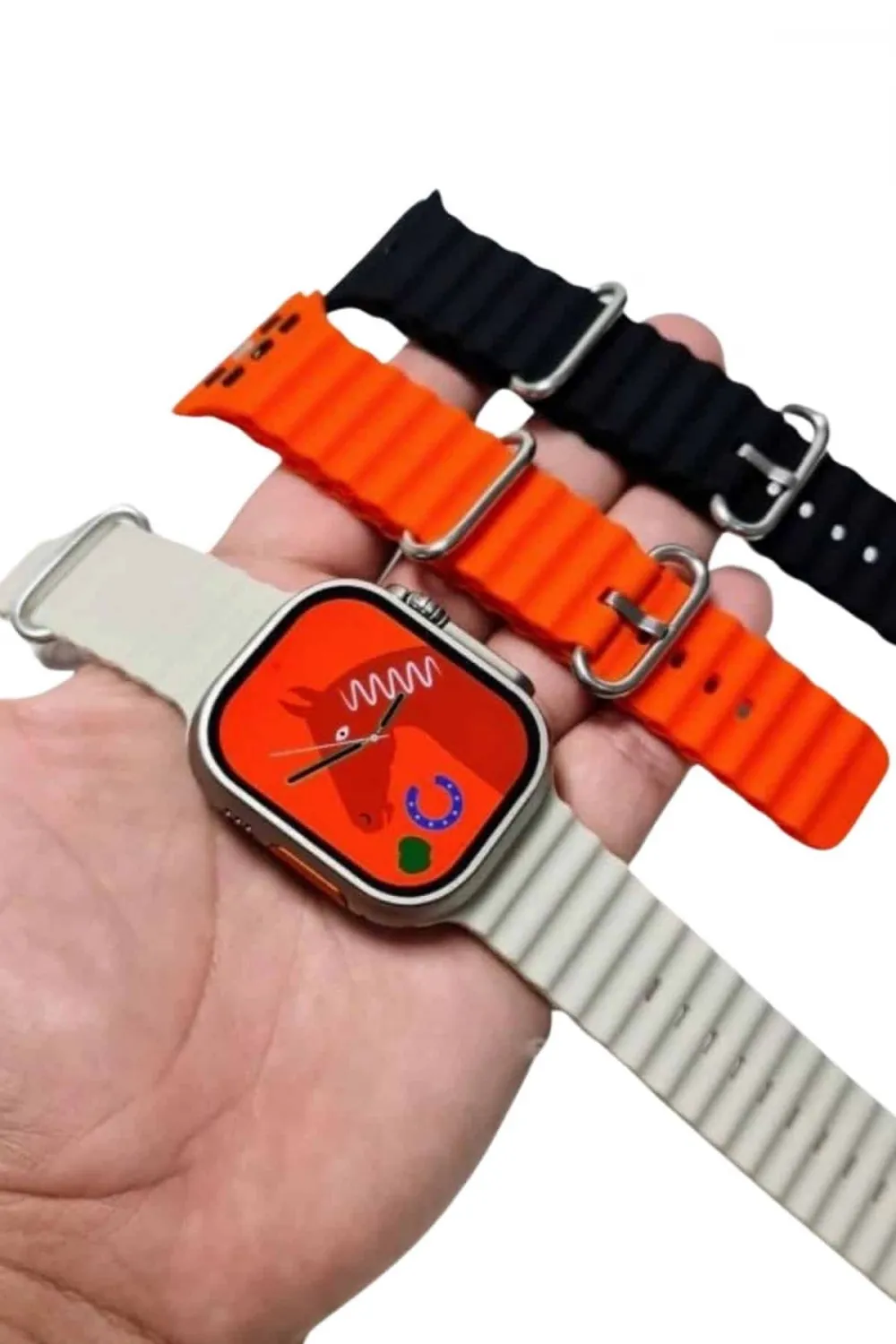 Yeni Nesil 3 Kordonlu Kol Saati 49 Mm Amoled Ekran Akıllı Saat