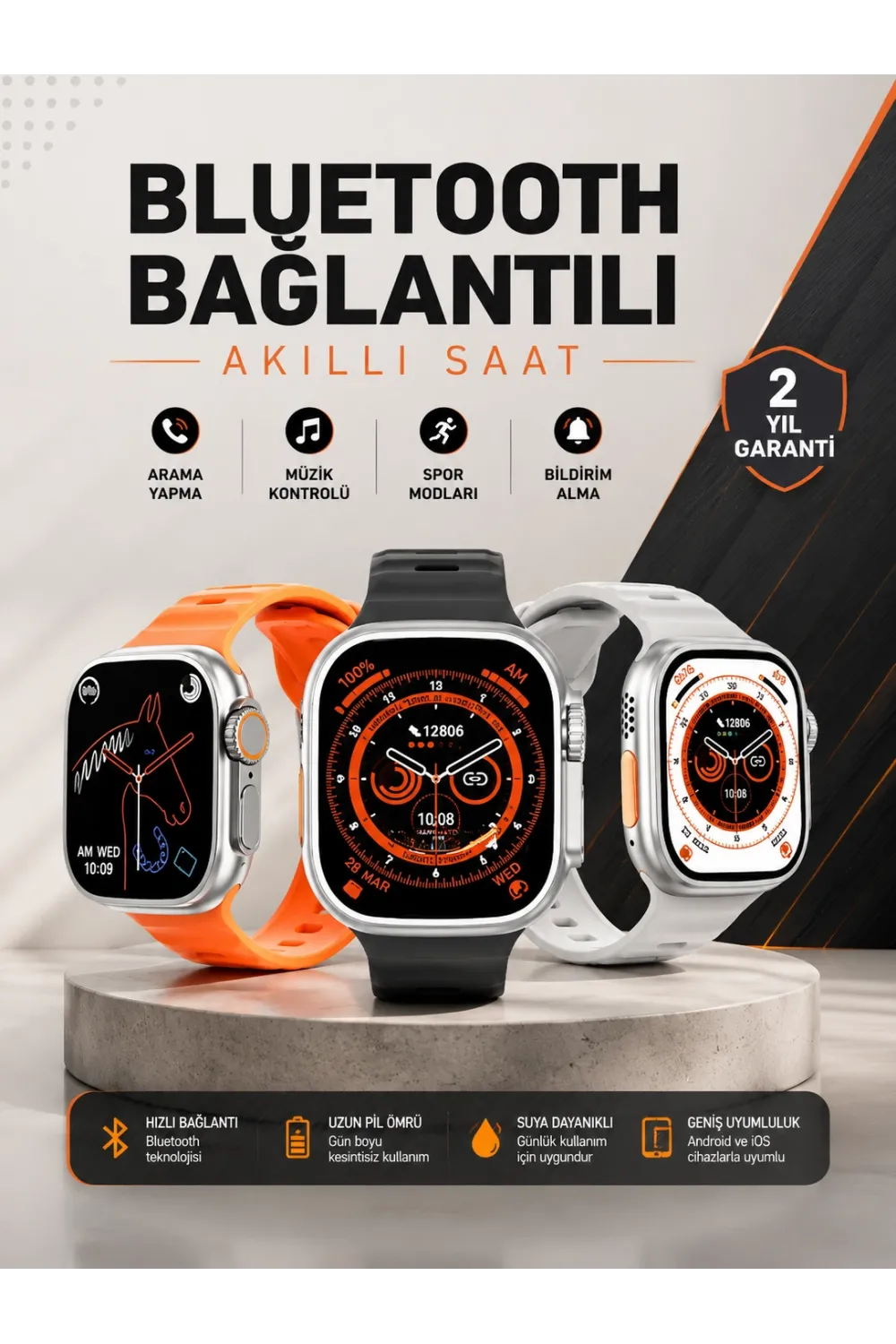Yeni Nesil Akıllı Saat Adımsayar, Gps, Nabız Ölçer, Uyku Ve Sağlık Takibi