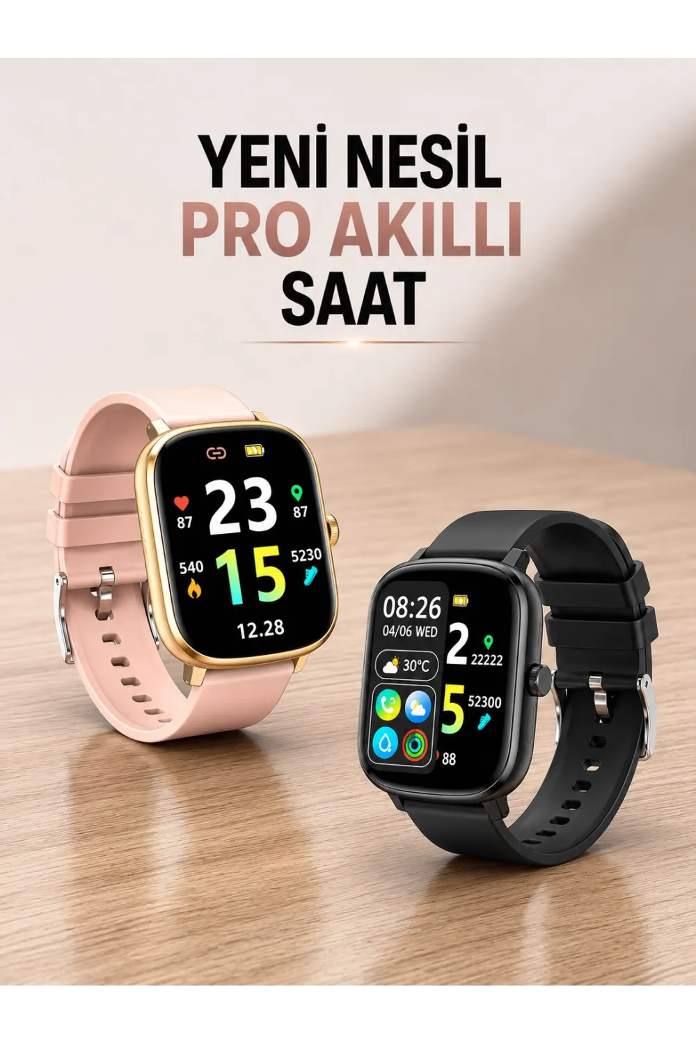 Yeni Nesil Akıllı Saat Arama Bildirimleri, Uyku & Kalp Atış Takibi