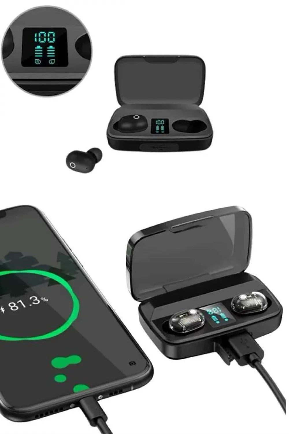 Yeni Nesil Tws Kablosuz Kulaklık Güçlü Batarya Yüksek Kalite Bluetooth 5.0 Anc Özelliği