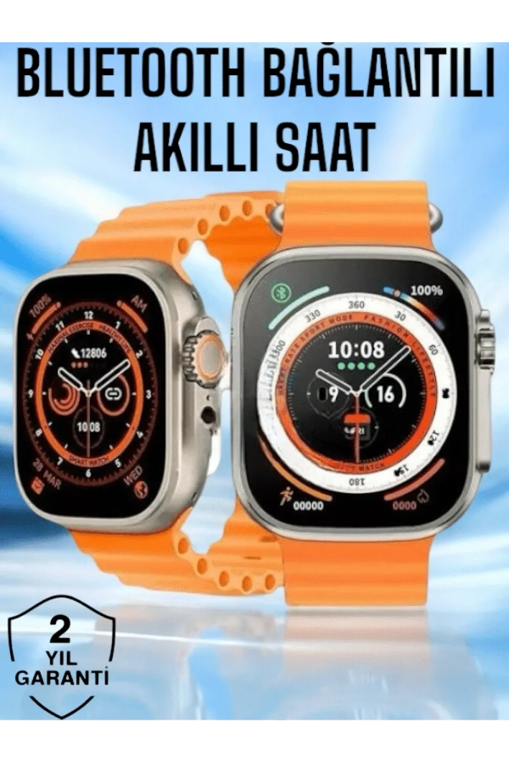 Yeni Nesil Ultra Akıllı Saat Titreşimli, Uyku & Sağlık Takibi, Çift Kordon