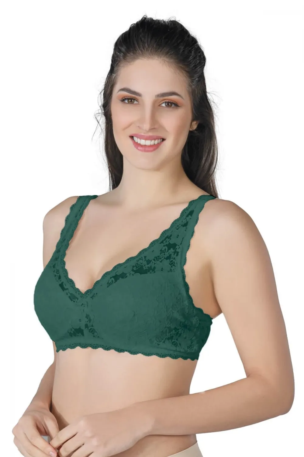 ieg™ YEŞİL MI  188 B Pedli Dantelli Telli Toparlayıcı Sütyen