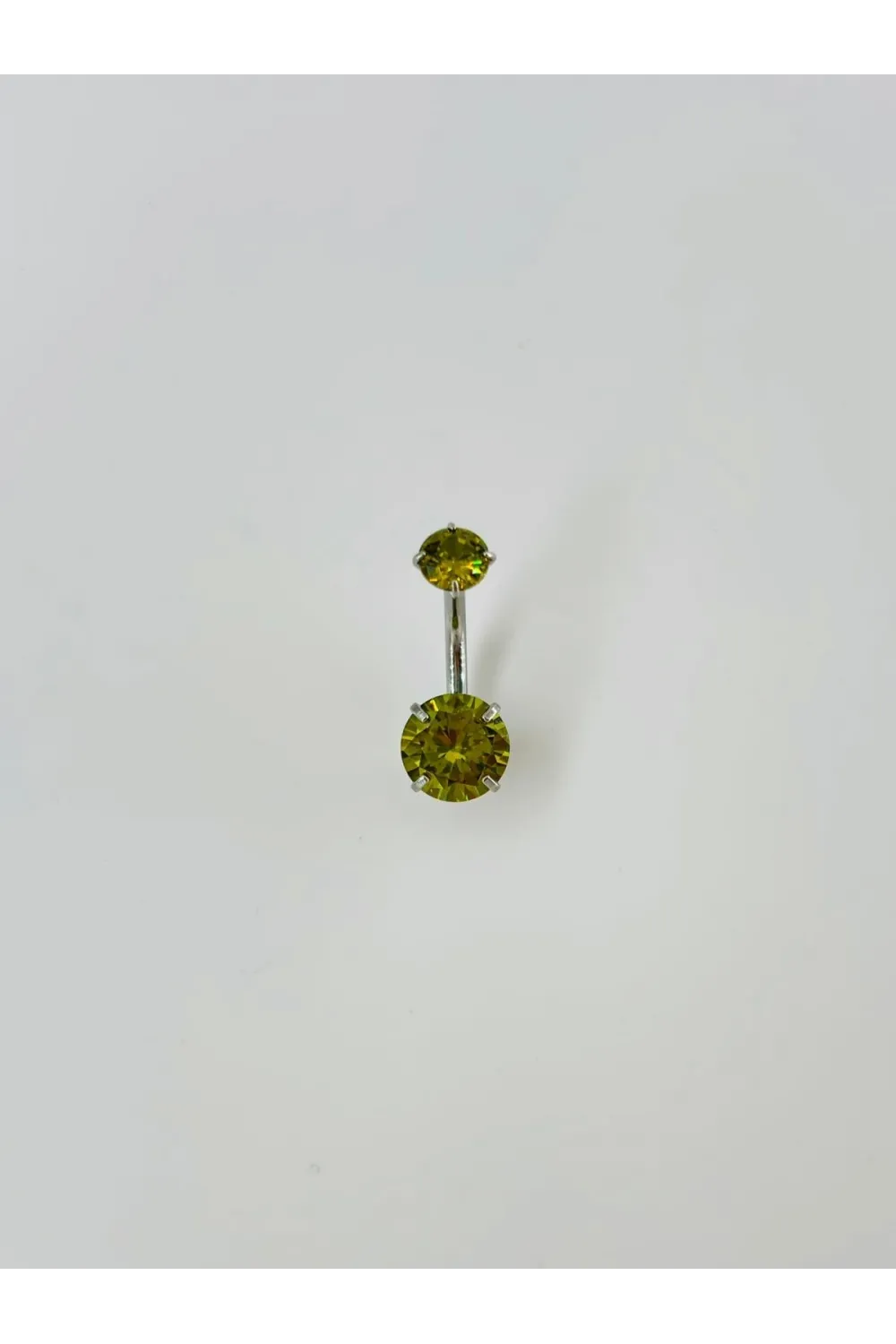 Yeşil Taşlı Göbek Piercing - Pg0046