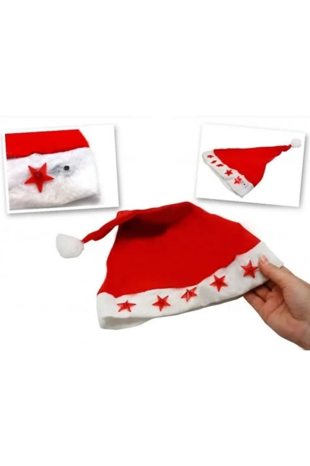 Yılbaşı Özel Işıklı Noel Baba Şapkası