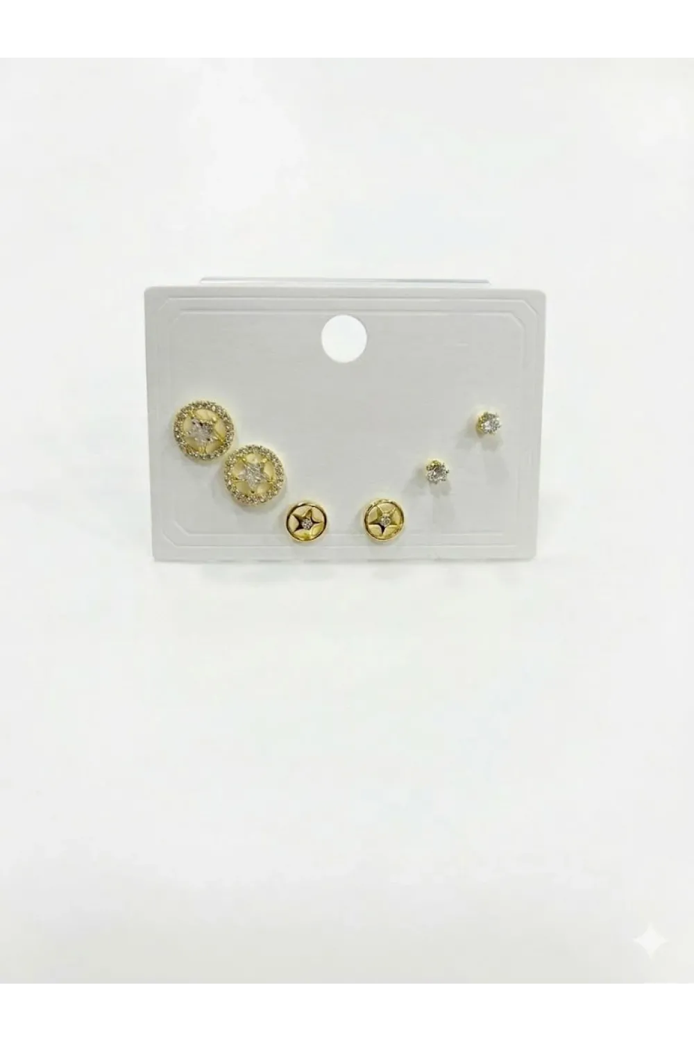 Yıldız Detaylı Altılı Küpe - Kp00603