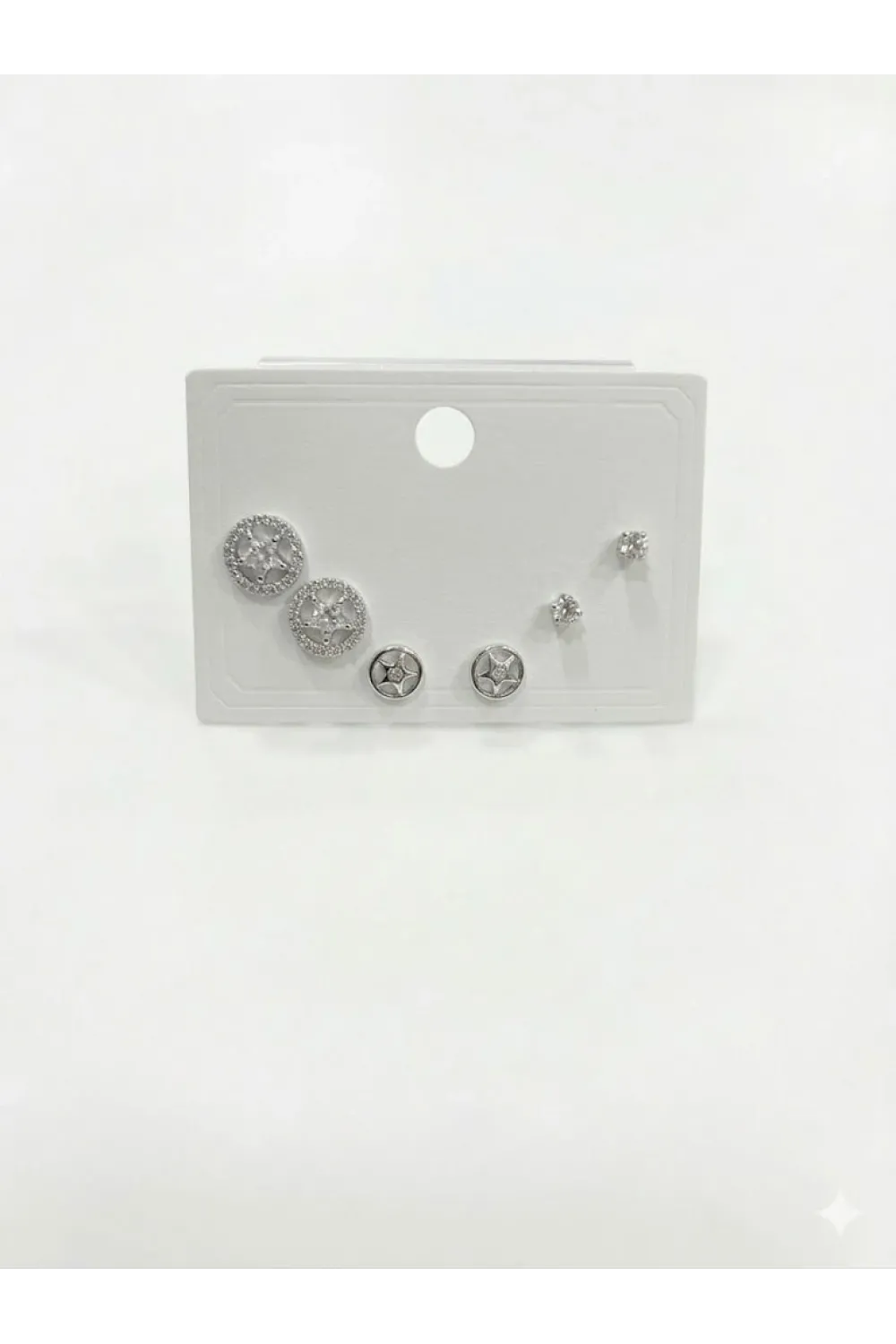 Yıldız Detaylı Altılı Küpe - Kp00604