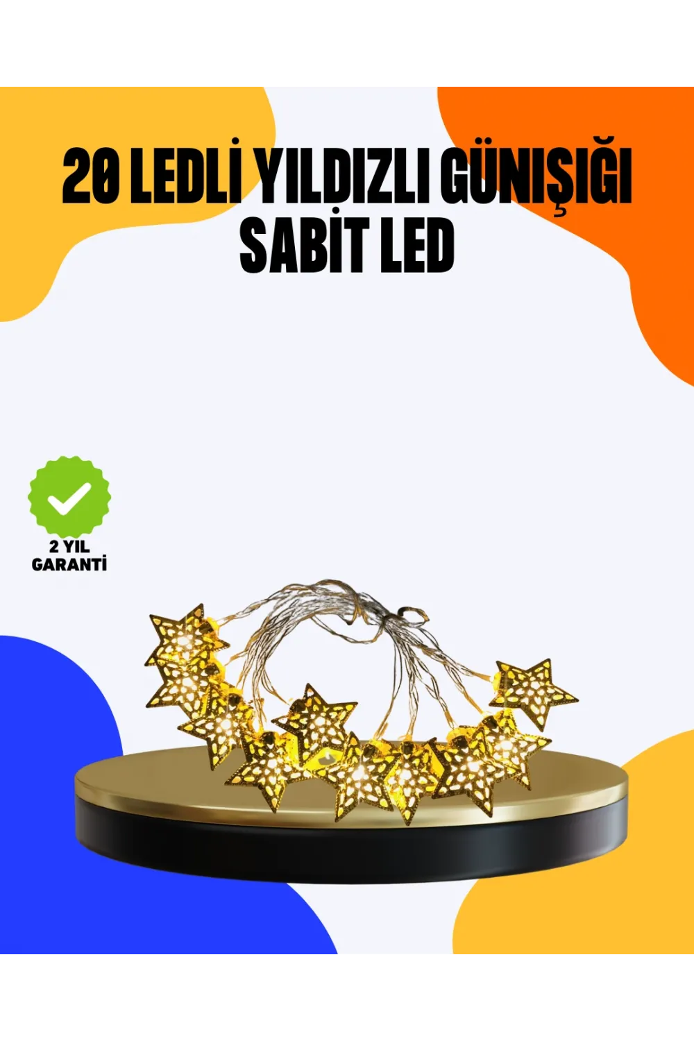 Yıldız Led Işık 5 Metre Dekoratif Aydınlatma Günışığı