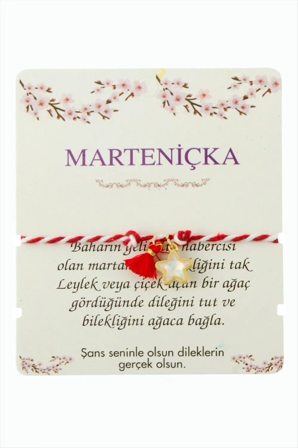 Yıldız Püskül Marteniçka İp Bileklik