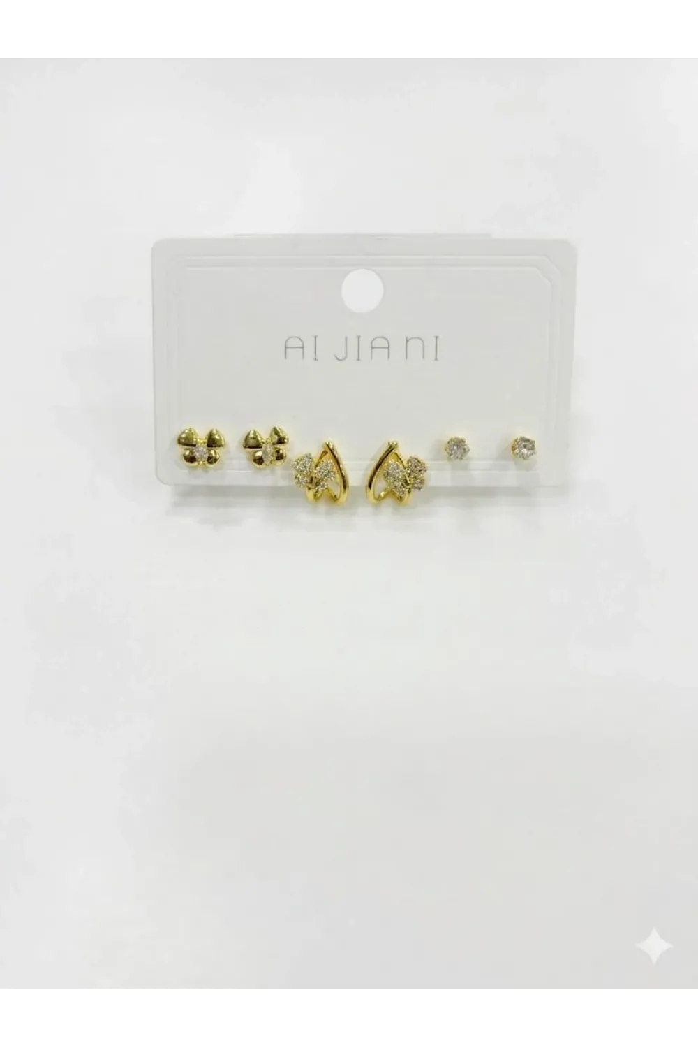 Yonca Detaylı Altılı Küpe - Kp00590