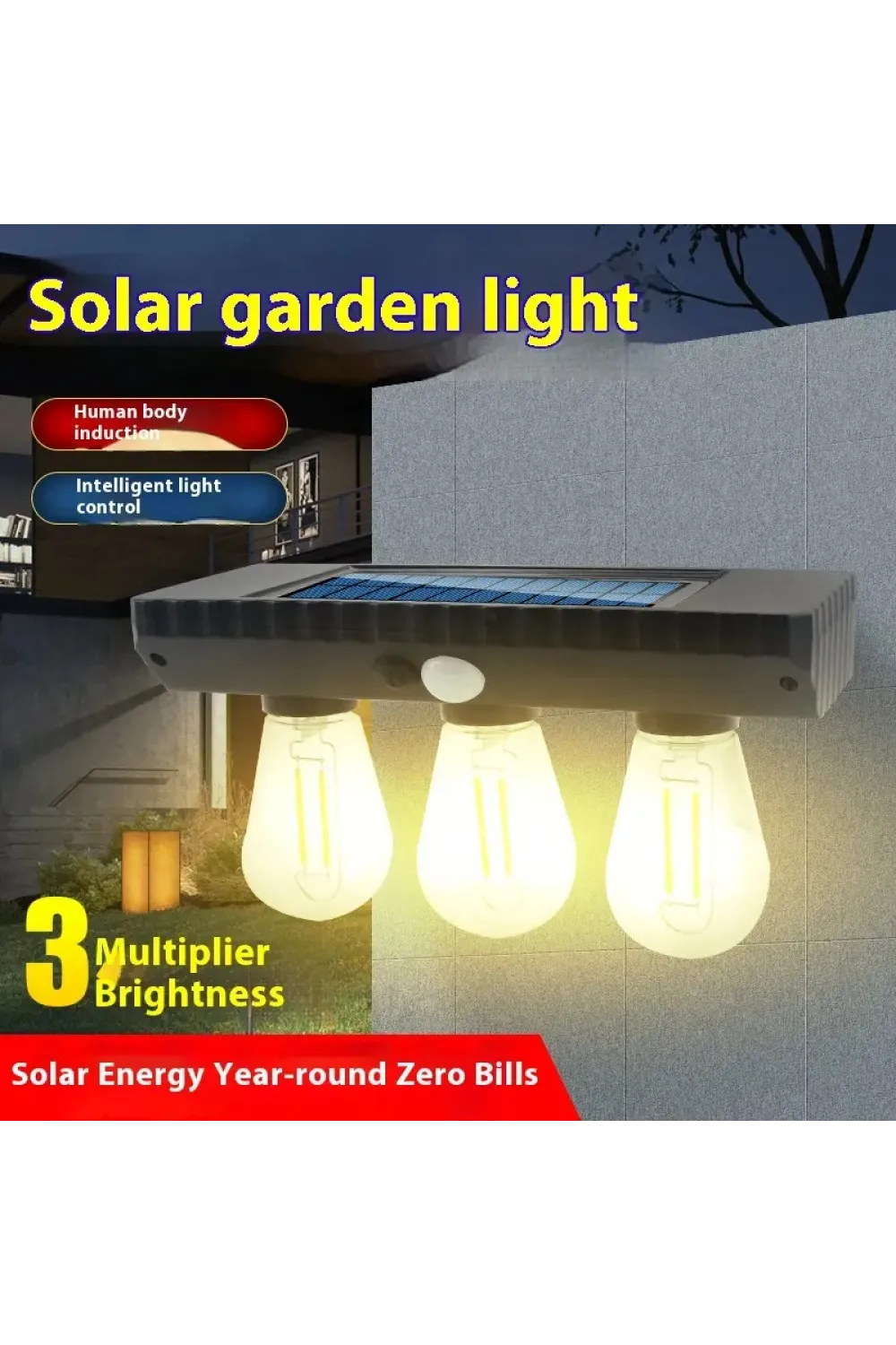 YT-819 3 Watt Suya Dayanıklı Hareket Sensörlü Solar LED Lamba