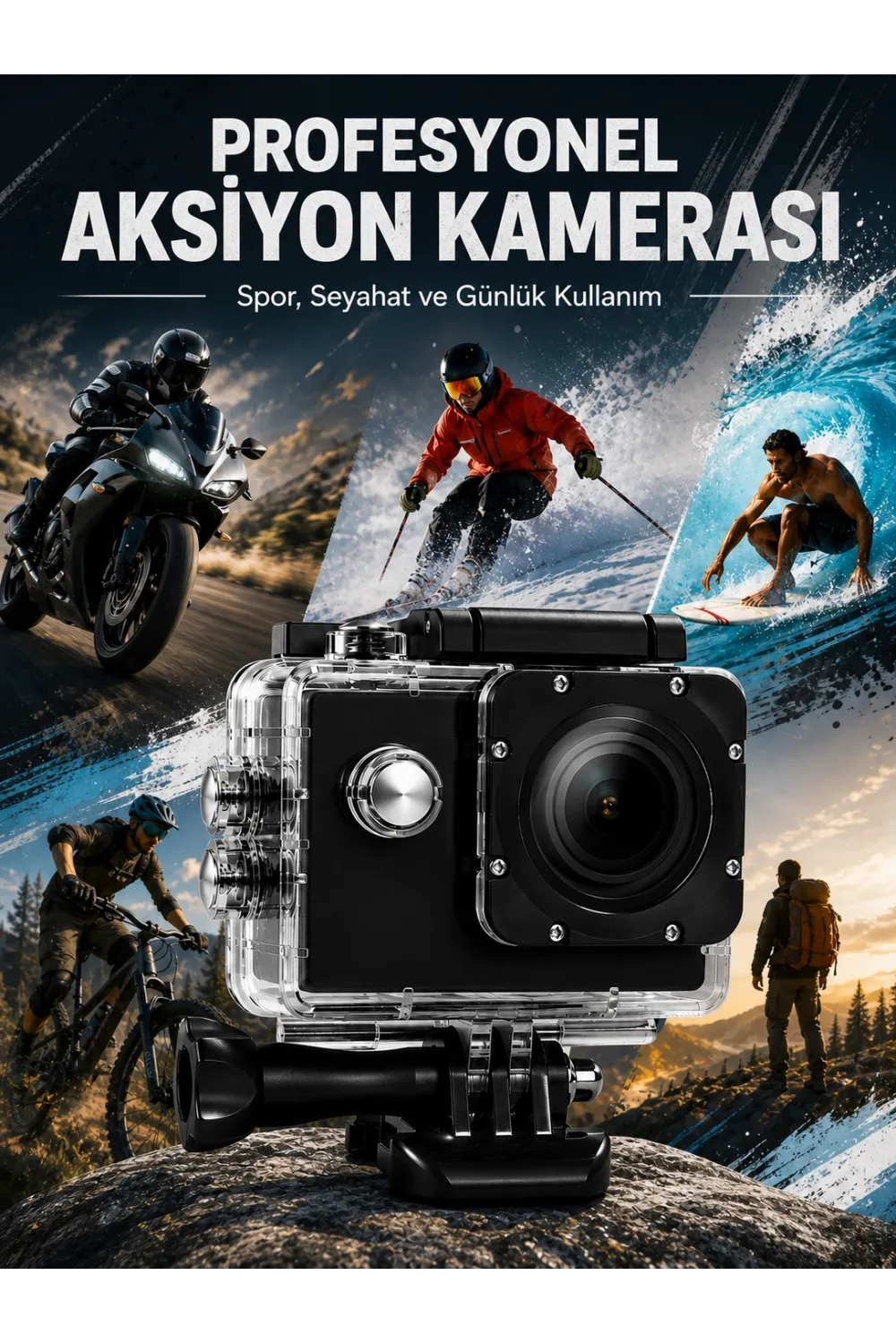 Yüksek Görüntü Kalitesi Sunan 1080p Full Hd Aksiyon Kamerası
