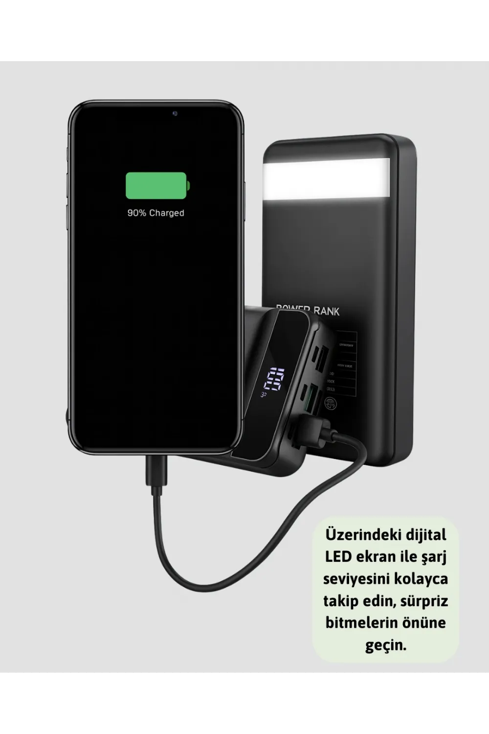 Yüksek Kapasiteli 50.000 Mah Powerbank – Type-c, Lightning Ve Micro Usb Uyumlu, Çoklu Cihaz Şarj Özellikli