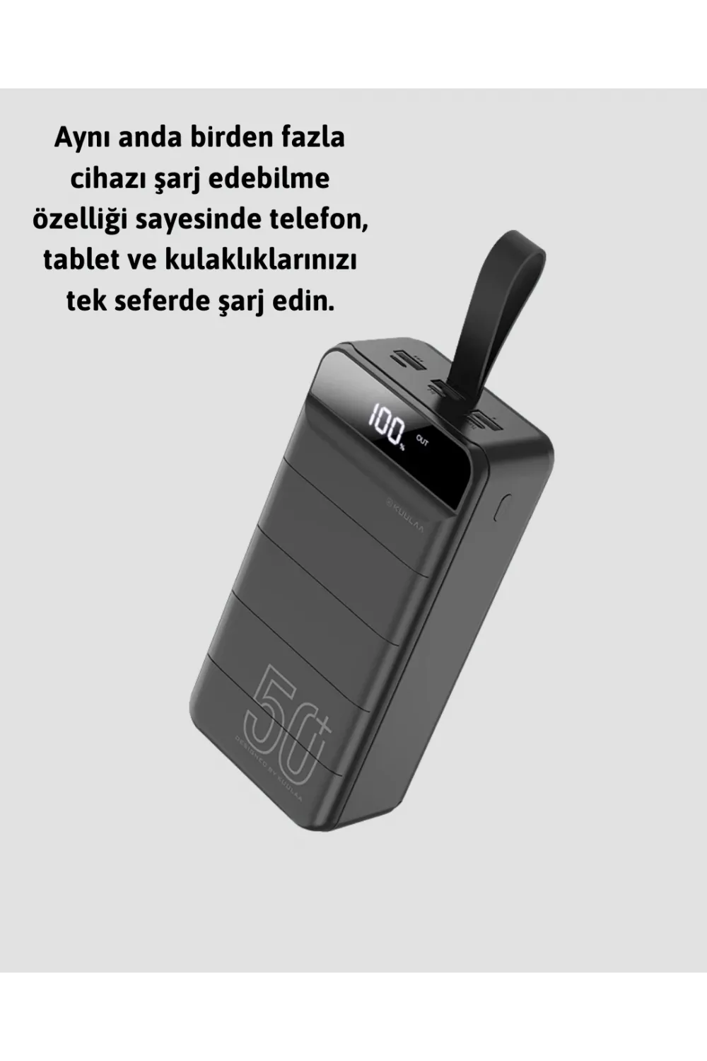 Yüksek Kapasiteli 50.000 Mah Powerbank – Type-c, Lightning Ve Micro Usb Uyumlu, Çoklu Cihaz Şarj Özellikli